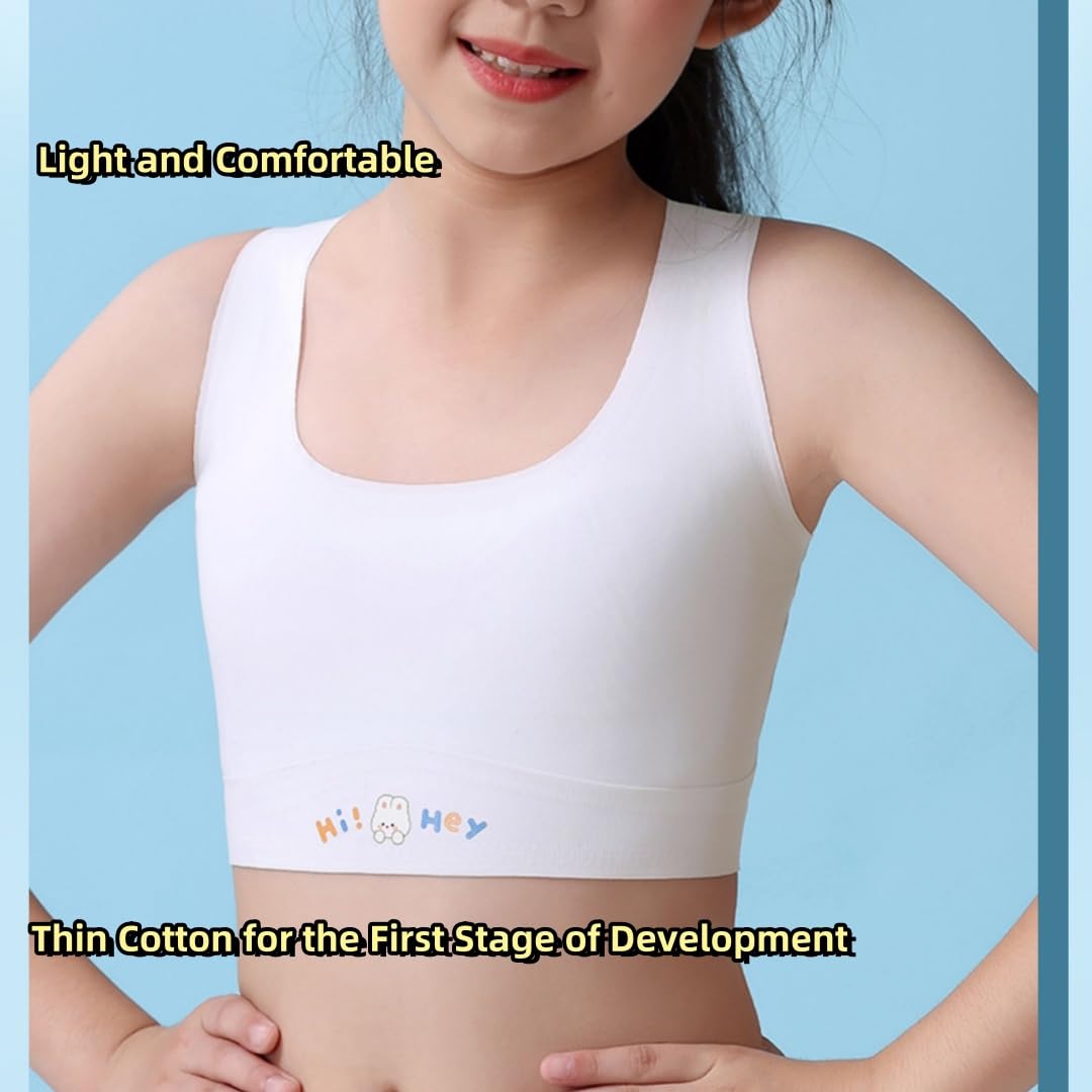 Girls Training Bra with Pads for Teens & Beginners - Comfortable First Bras for School & Sports