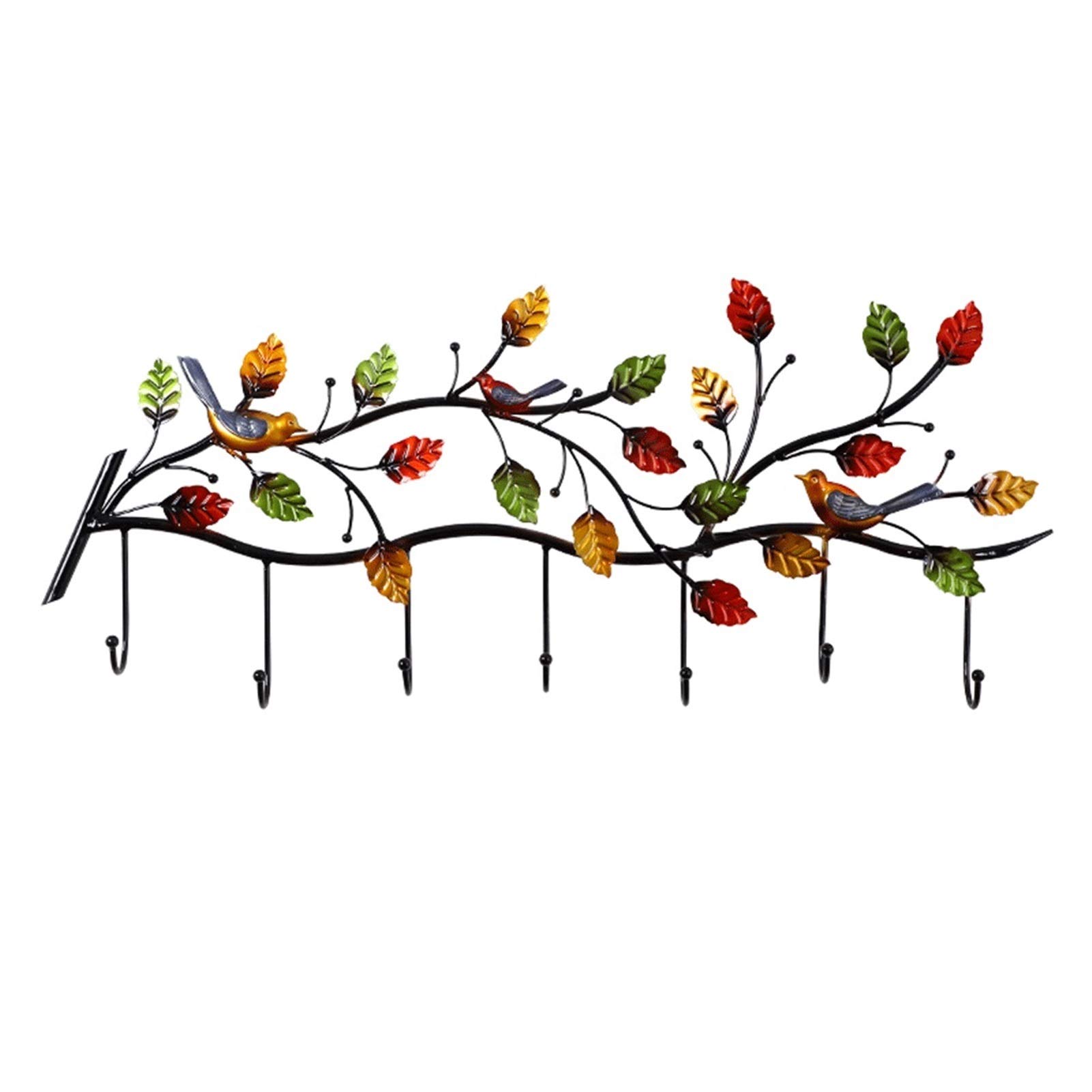 Creative Wrought Iron Wall Mounted Coat Rack - Stylish Clothes & Hat Hanger for Living Room, Bedroom Entryway - Perfect for Organizing Jackets, Scarves, Bags & Home Decor
