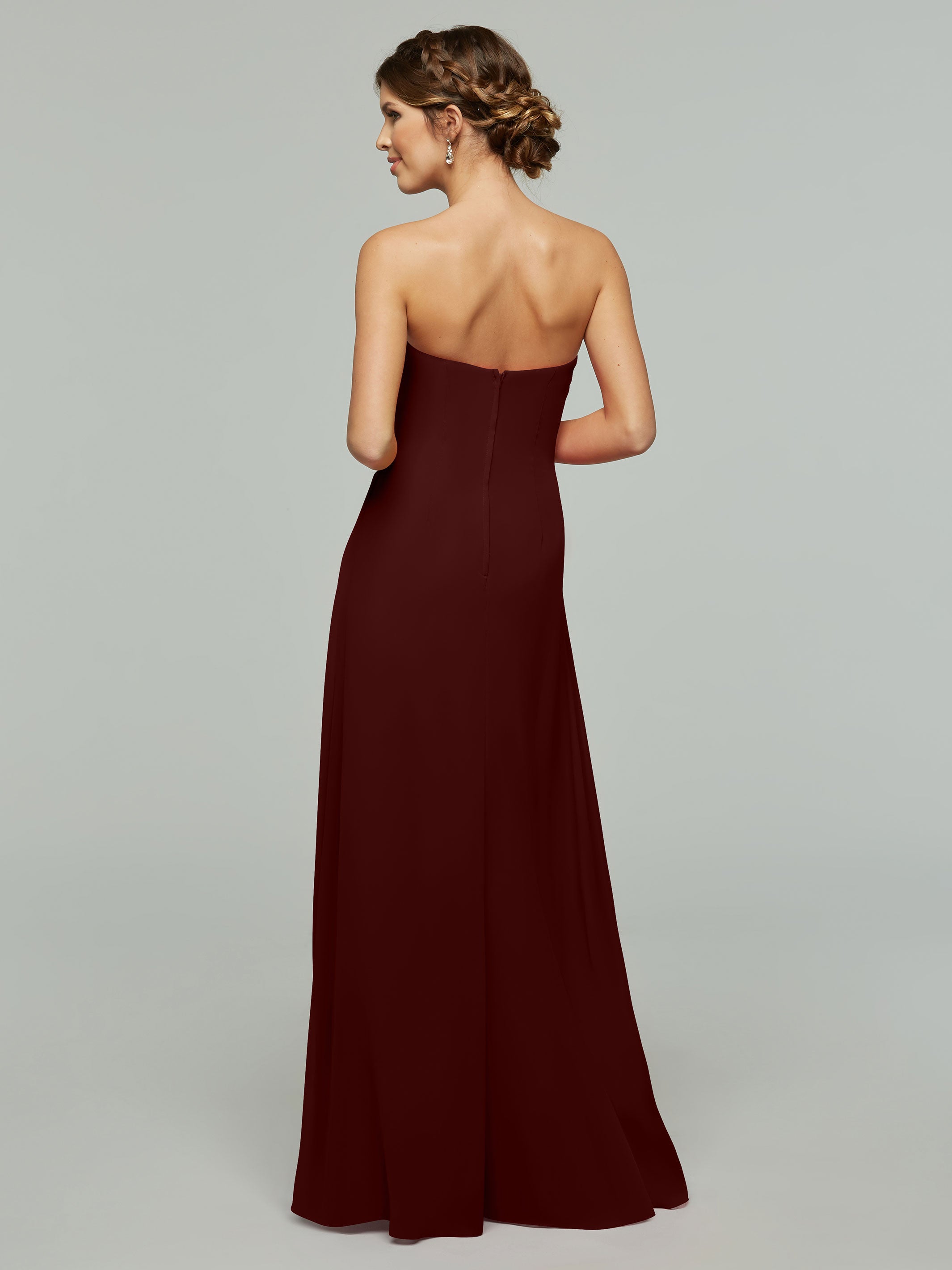 Elegant 80046 Chiffon Sheath Bridesmaid Dress with Sweetheart Neckline - Perfect for Weddings, Formal Events & Special Occasions