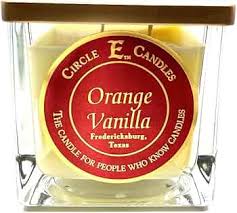 Circle E Orange Vanilla Scented Candle 22oz - Long Lasting Aromatherapy Candle for Home Relaxation, Spa & Romantic Ambiance