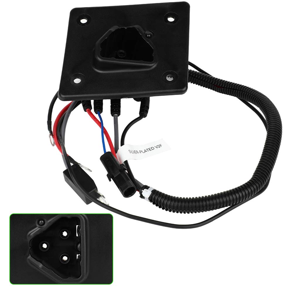 SCITOO 48V Golf Cart Charger Receptacle for EZGO RXV & TXT Models - Compatible with Delta-Q Chargers (OEM 602529) - Perfect for Golf Course Maintenance & Home Charging Stations