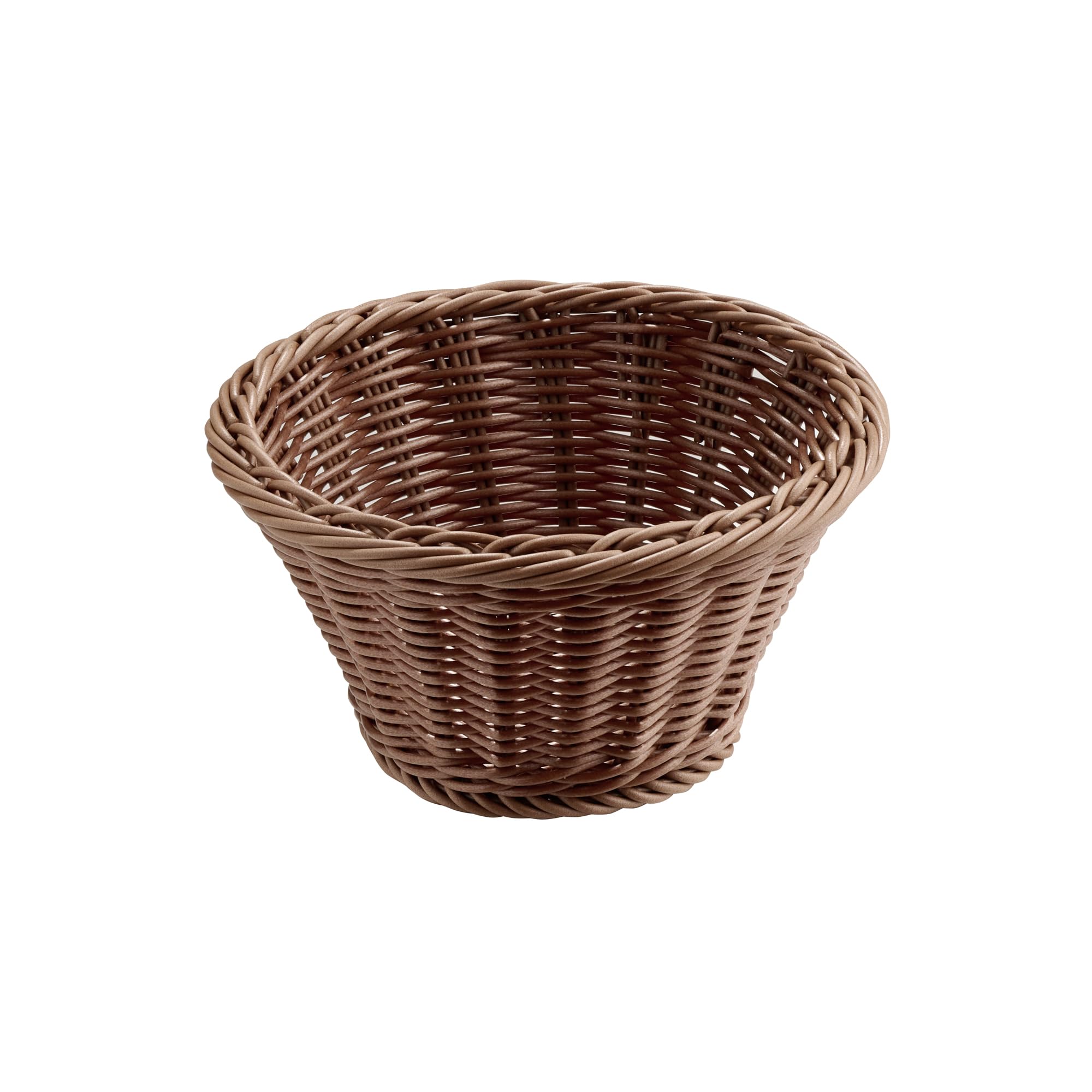 Eco-Friendly 40191 Brown Bread and Fruit Basket - 19cm Diameter, 9.5cm Height - Durable Polypropylene for Kitchen, Dining, and Picnic Use