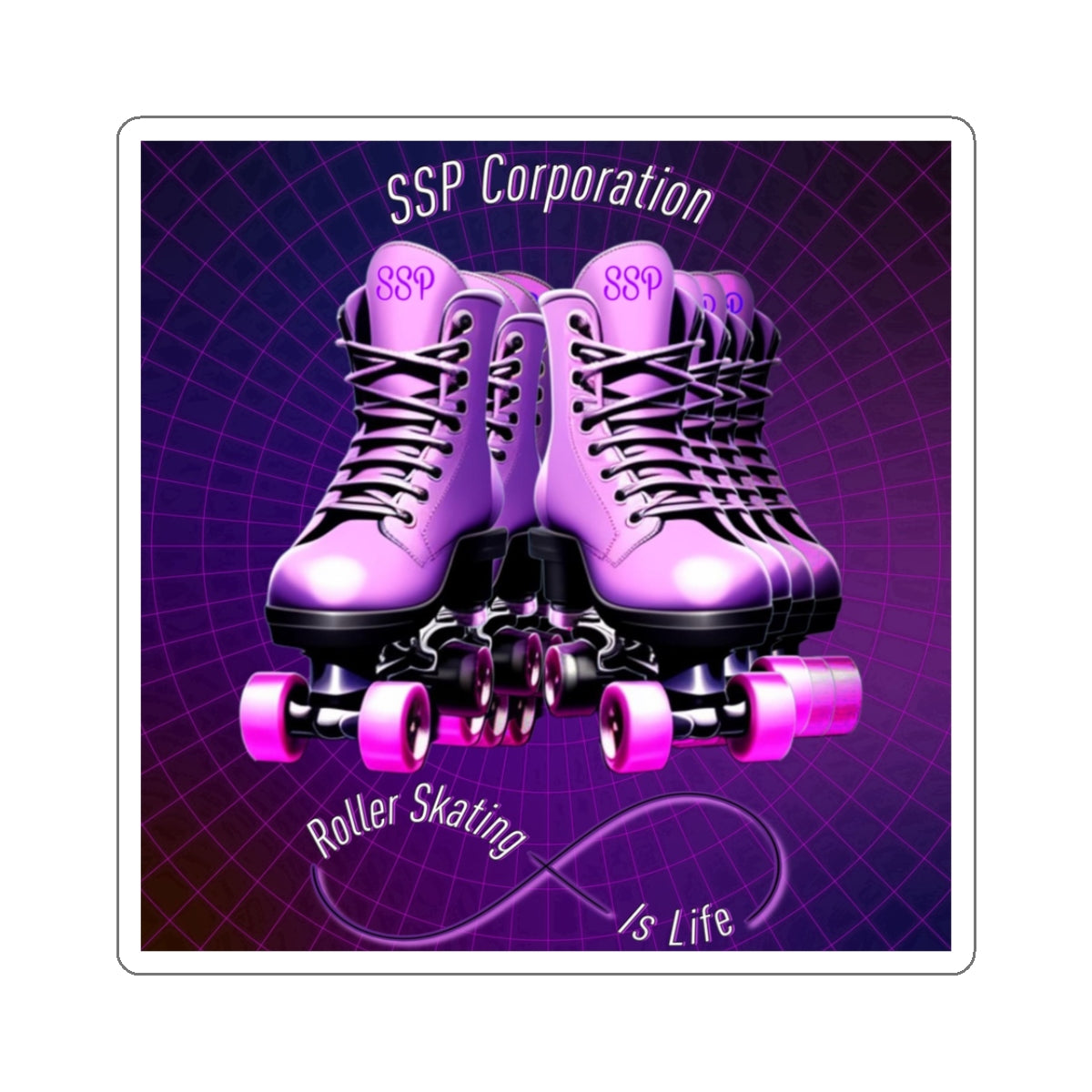 SSP Corp Roller Skating Sticker - Premium Vinyl Decal for Skateboards, Helmets & Laptops - Express Your Passion for Skating