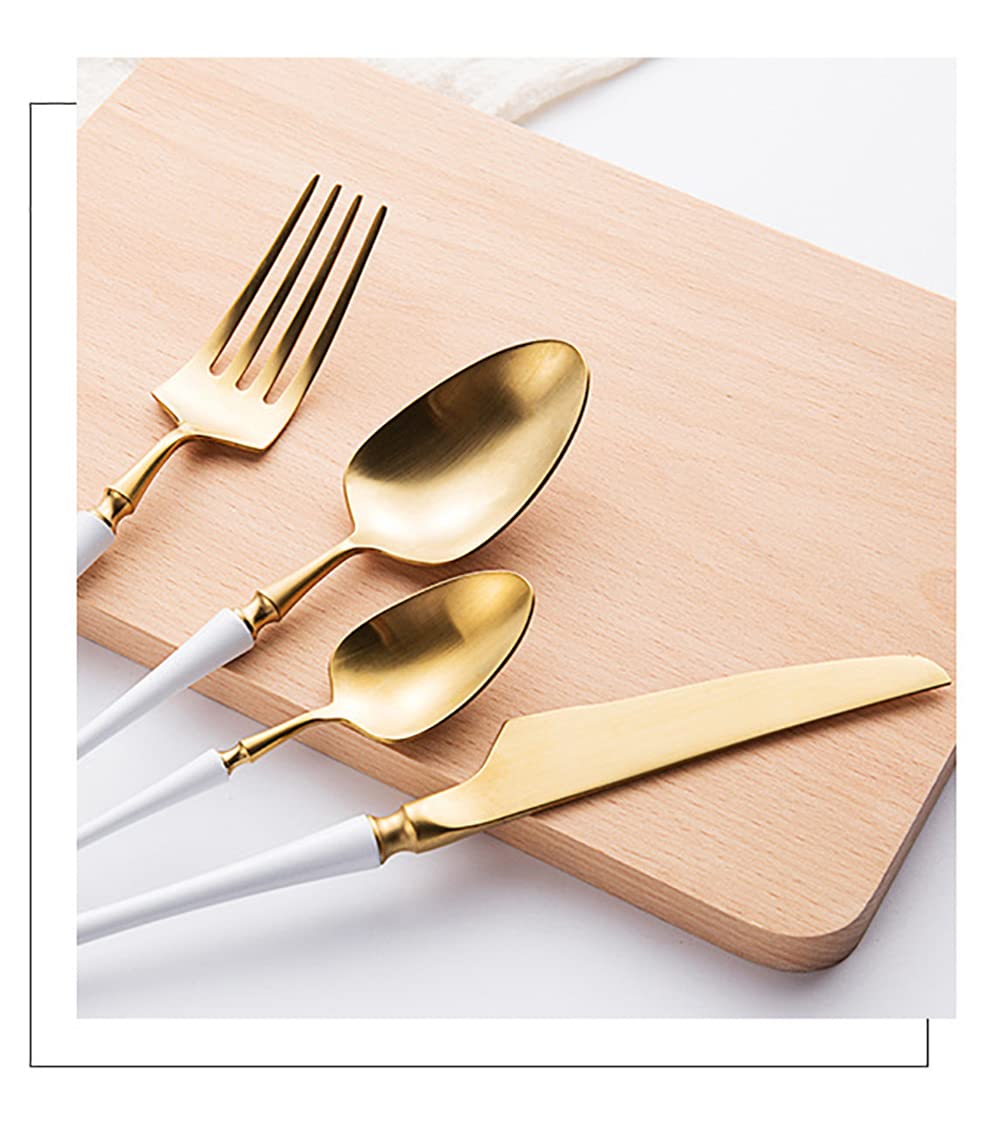 48-Piece Stainless Steel Silverware Set for 12 - Food Grade Flatware with Steak Knives, Spoons, Forks - Elegant Small Waist Handle Cutlery for Home, Office, Restaurant, Hotel | Perfect for Dining, Entertaining, and Everyday Use