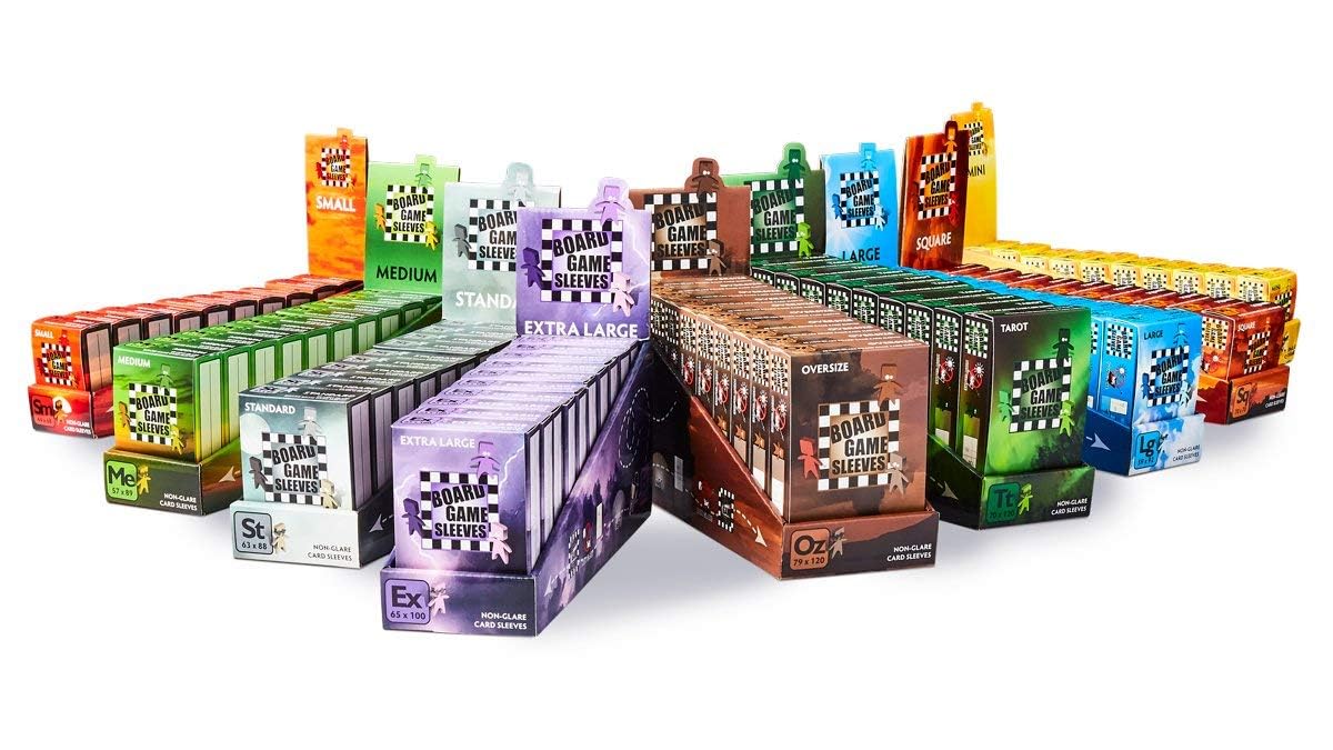 5 Packs Arcane Tinmen Non-Glare Board Game Card Sleeves - 50ct Mini Size Sleeves Value Bundle - Perfect for MTG, Pokemon & Collectible Card Games Protection