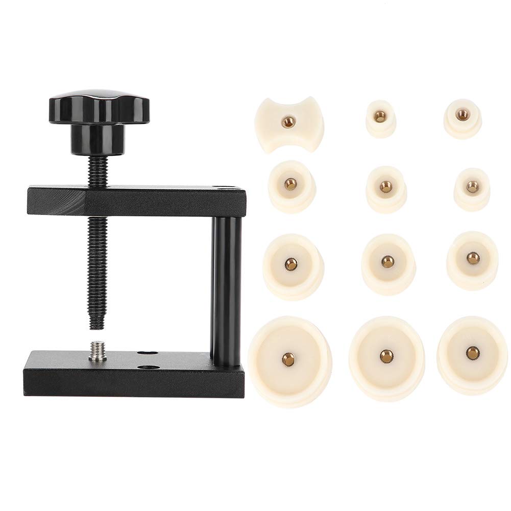 Rotatable Watch Crystal Press Tool Kit - 12 Nylon Dies for Watch Face Installation & Repair | Professional Watchmaker Tool for Watch Glass Replacement | Perfect for Watch Repair Shops, Jewelers & DIY Enthusiasts