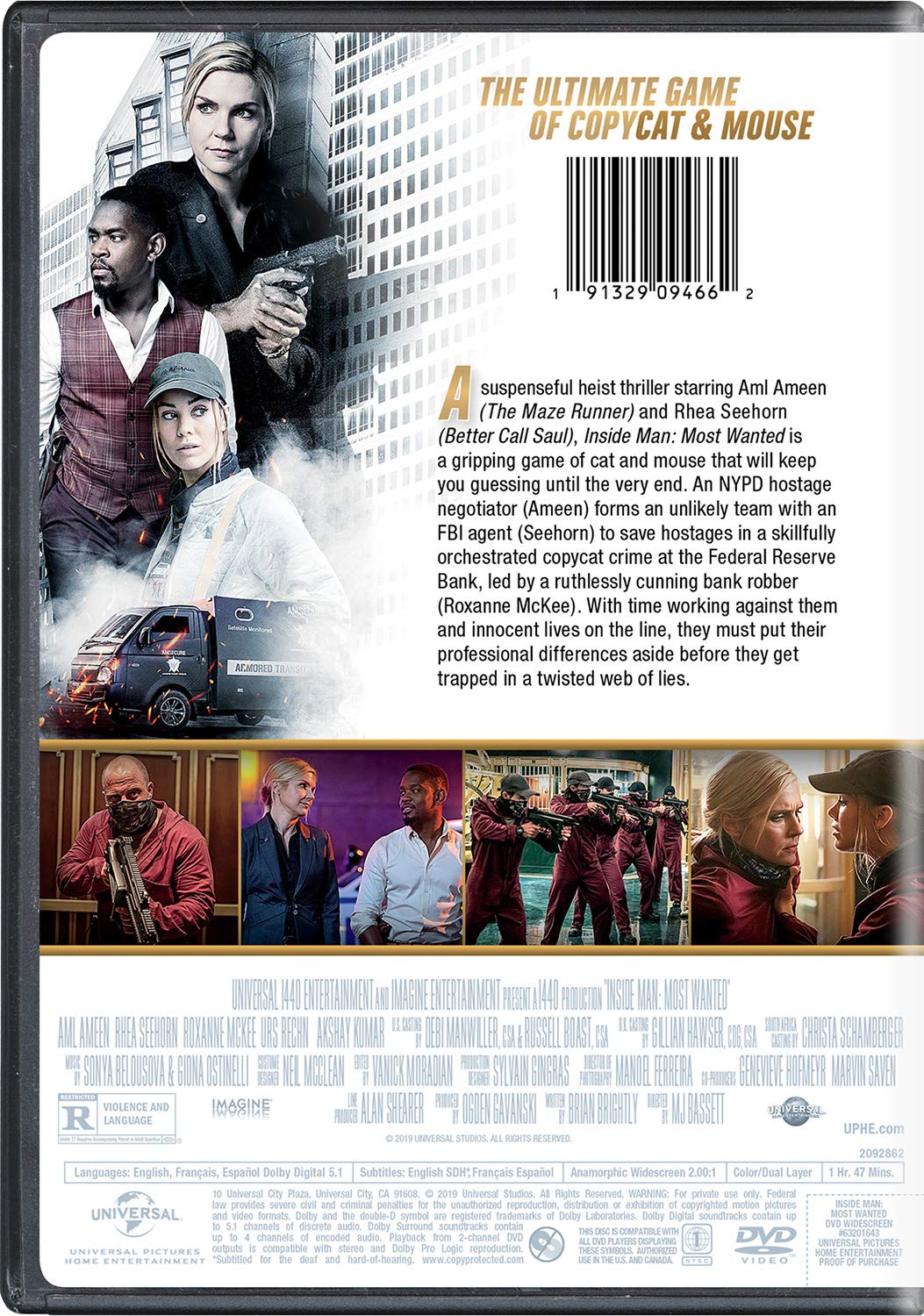 Inside Man: Most Wanted - Crime Thriller Movie DVD - Perfect for Movie Nights & Action Film Collections