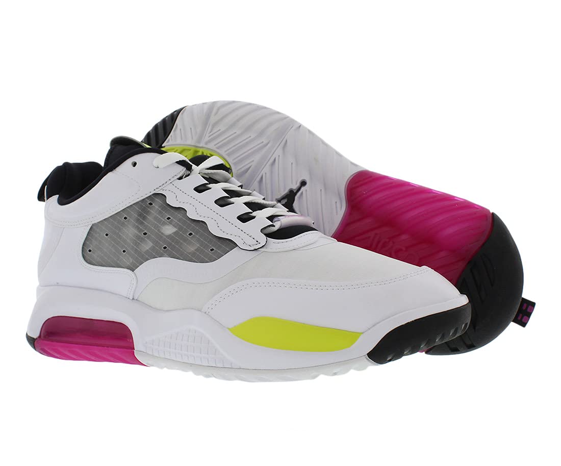 Jordan Max 200 Men's Running Shoes Size 11.5 - White/Yellow/Pink | Lightweight Basketball Sneakers for Men | Perfect for Gym, Training & Casual Wear