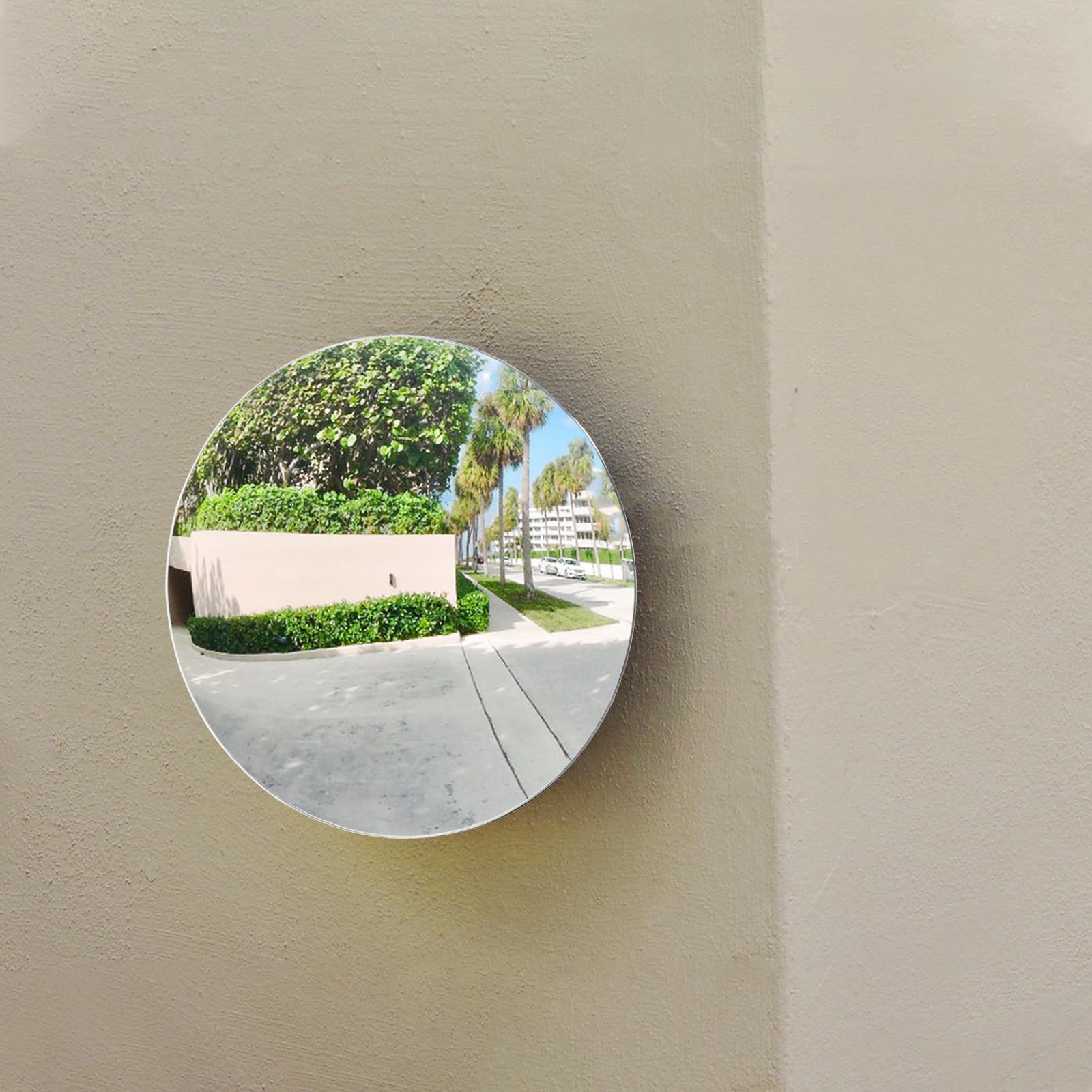 Gatuida 6-Inch Round Convex Traffic Mirror - 15cm Blind Spot Safety Mirror for Driveway, Garage, Warehouse & Office - Indoor/Outdoor Use for Enhanced Security & Visibility