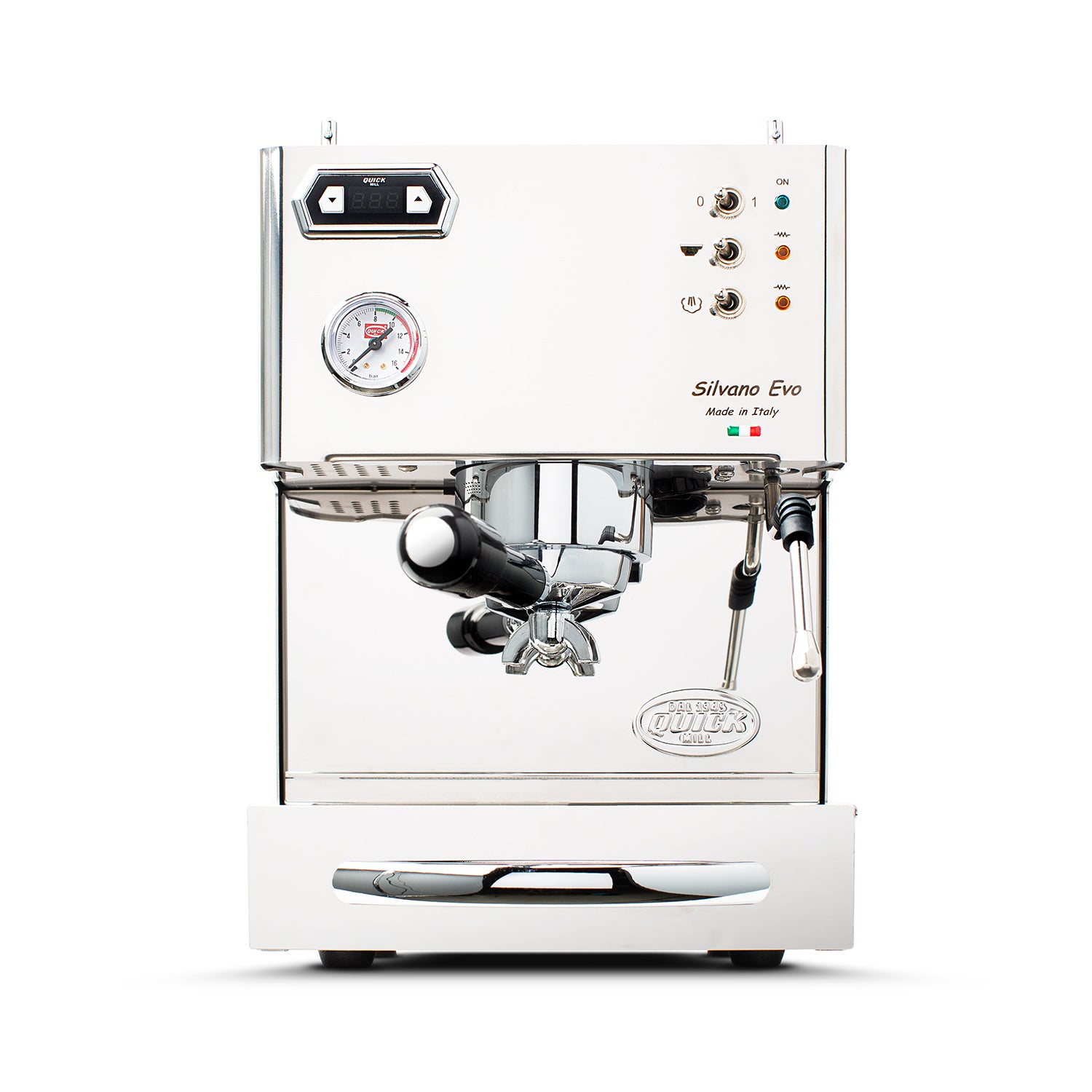 Quick Mill Silvano Evo Espresso Machine - Semi-Automatic Coffee Maker with PID Temperature Control for Home & Office Use | Perfect for Cappuccino, Latte & Americano Lovers