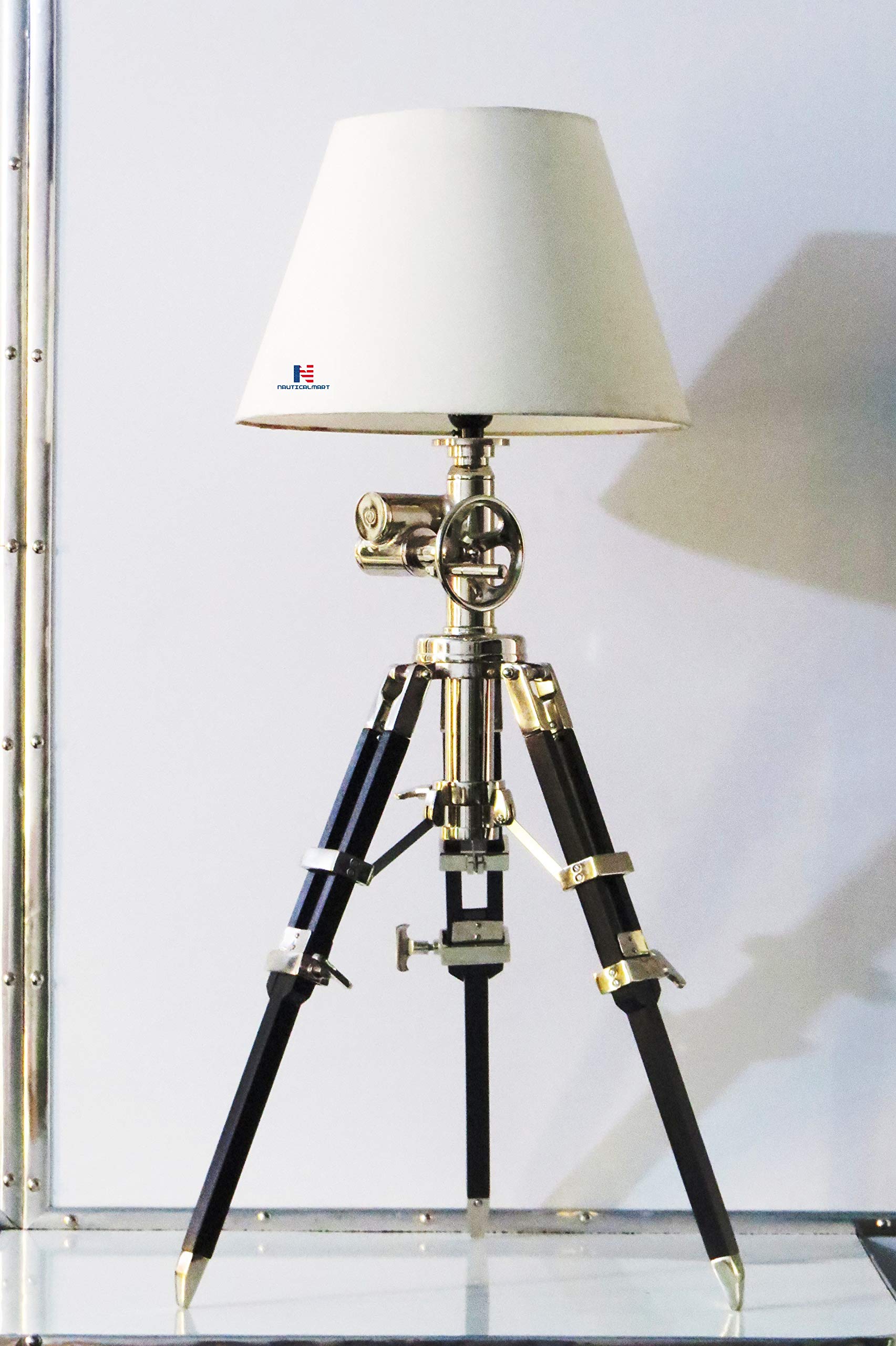 Nautical Royal Marine Tripod Table Lamp - Rustic Coastal Decor for Living Room, Bedroom, or Office (Shade Not Included) | Perfect for Beach House, Cottage, or Seaside Home Decor