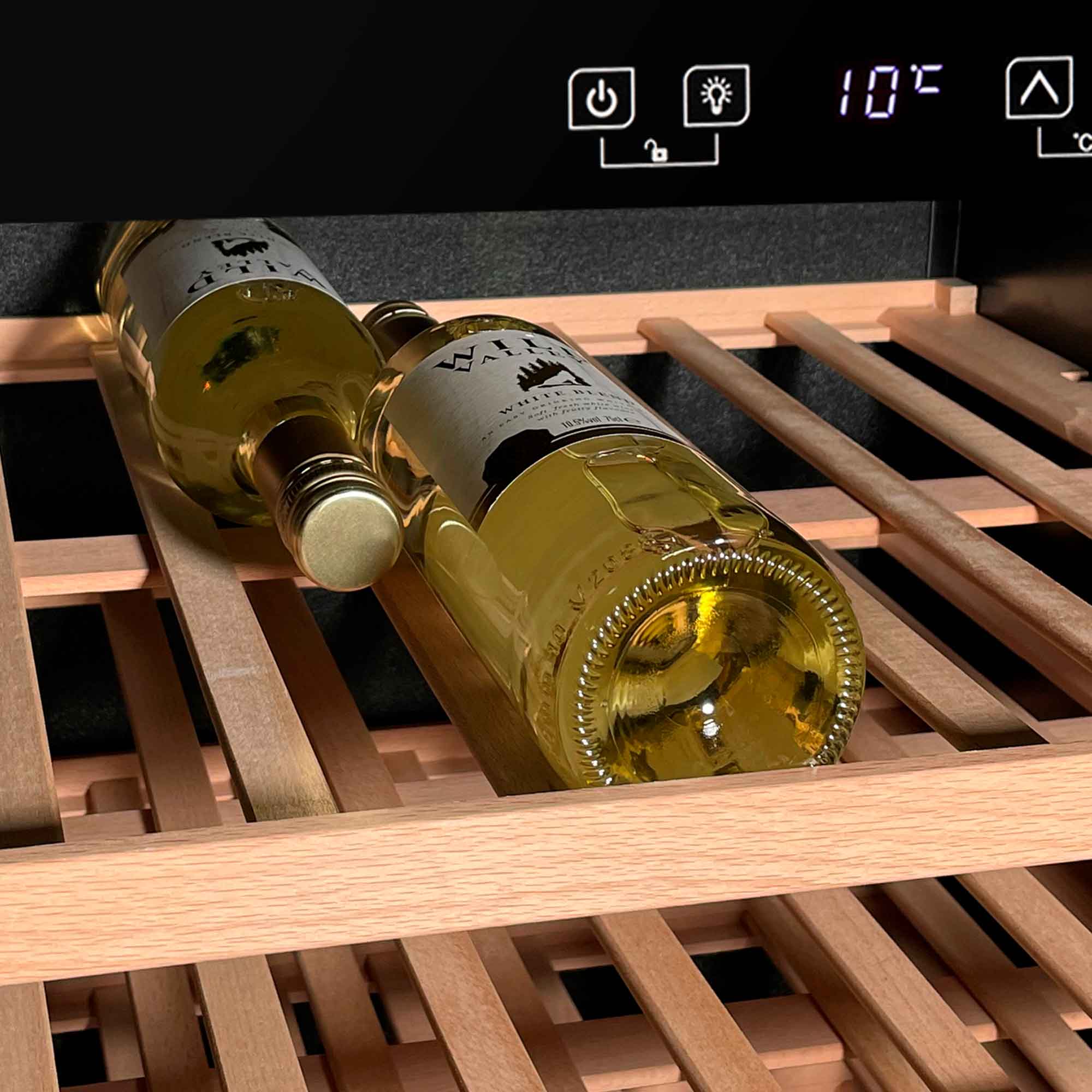 Baridi 46 Bottle Dual Zone Wine Cooler Refrigerator with Digital Touch Screen - Black DH79 | Perfect for Home Bars, Restaurants & Wine Collectors