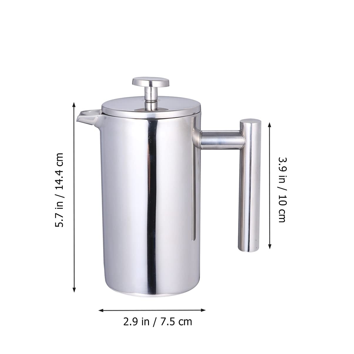 DOITOOL Double Wall Espresso Coffee Maker - Portable Camping Coffee & Tea Brewer, Hand Press Espresso Machine with Squeezer for Home, Office & Outdoor Use