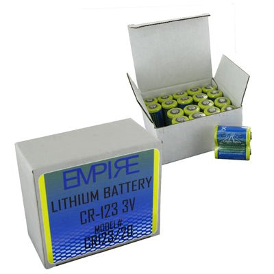 20-Pack CR123BK 3V 1500mAh Lithium Batteries - Long-Lasting Power for Flashlights, Cameras & Security Devices