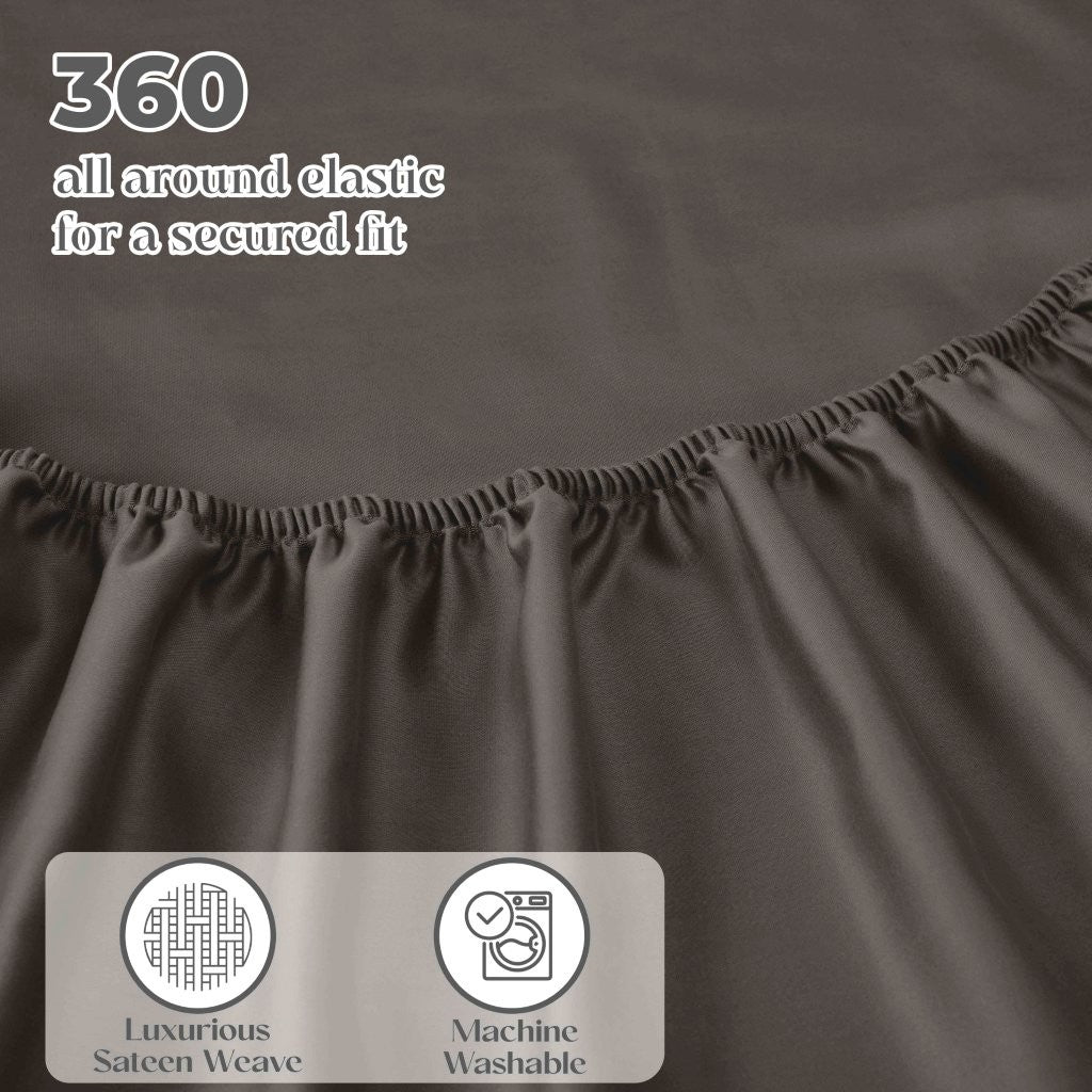 Premium 1400-1500 Thread Count Cotton Blend Deep Pocket Bed Sheet Set - Ultra Soft & Breathable for King, Queen, Full & Twin Beds - Perfect for Home, Hotel & Guest Room Comfort