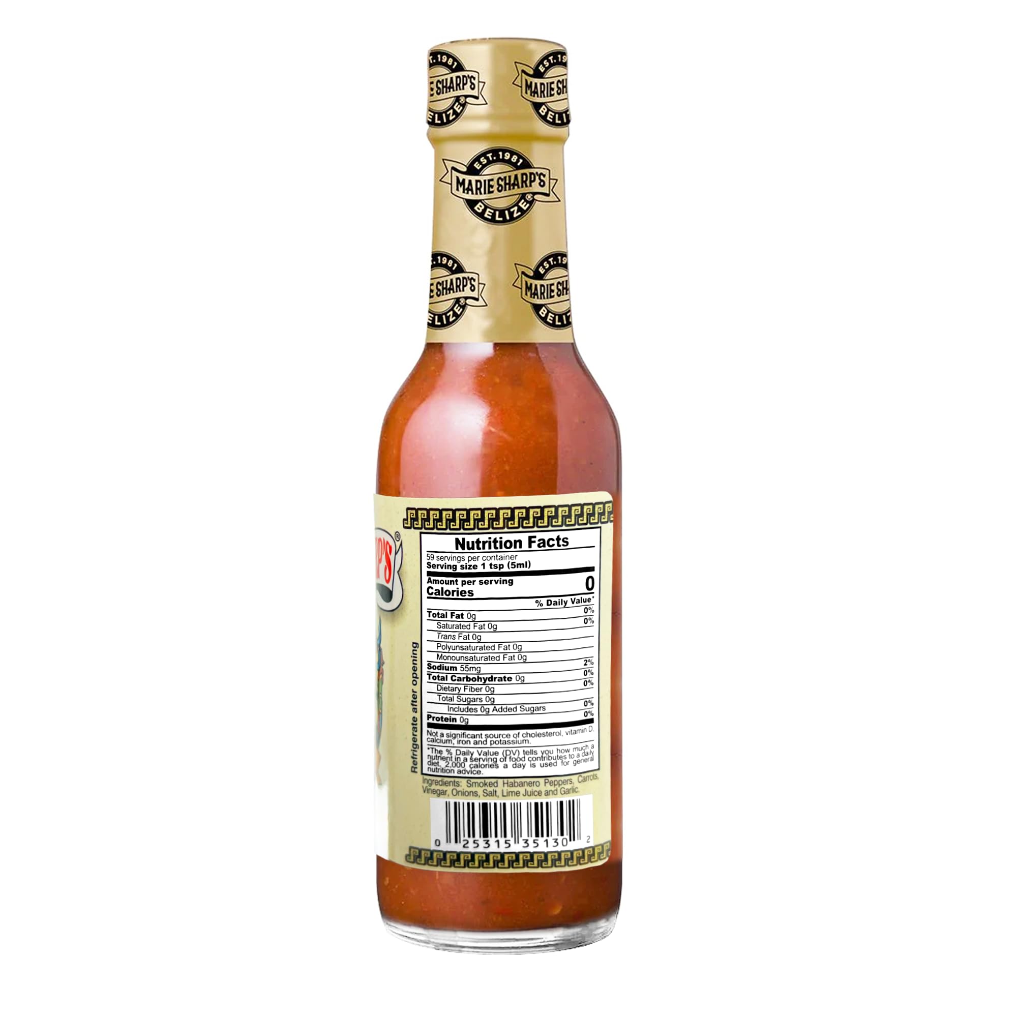 Marie Sharp's Smoked Habanero Pepper Sauce - 10 oz Bottle (Pack of 3) | Hot & Spicy Gourmet Sauce for Tacos, Wings & BBQ | Authentic Belizean Flavor