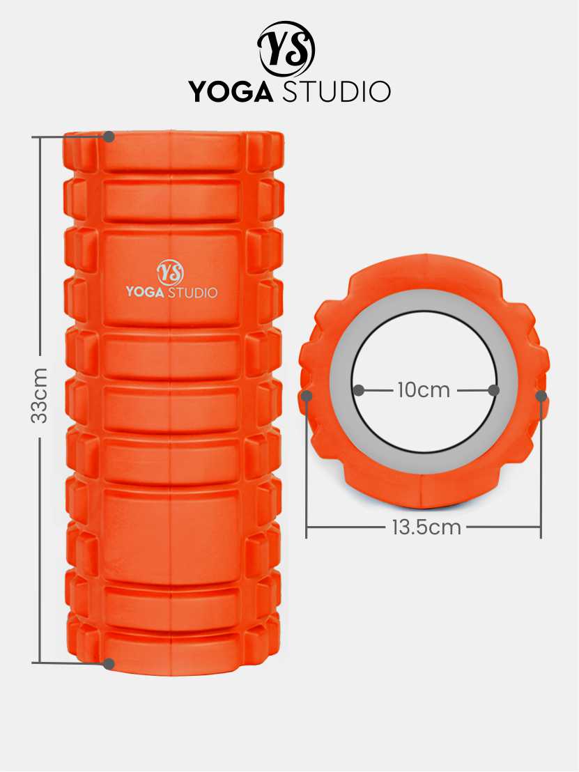 Yoga Studio SMR Trigger Point Grid Foam Massage Roller for Muscle Recovery & Pain Relief - Perfect for Yoga, Fitness, and Post-Workout Recovery