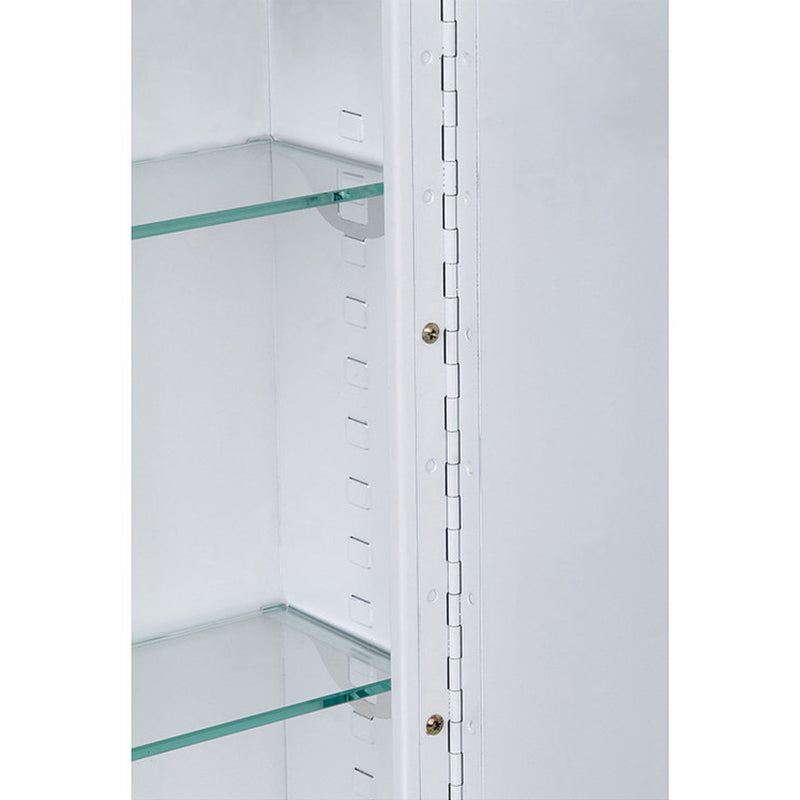 Ketcham 174 Deluxe Series Single Door Recessed Medicine Cabinet - Bathroom Mirror Storage for Toiletries & First Aid Supplies (Wall Mounted)