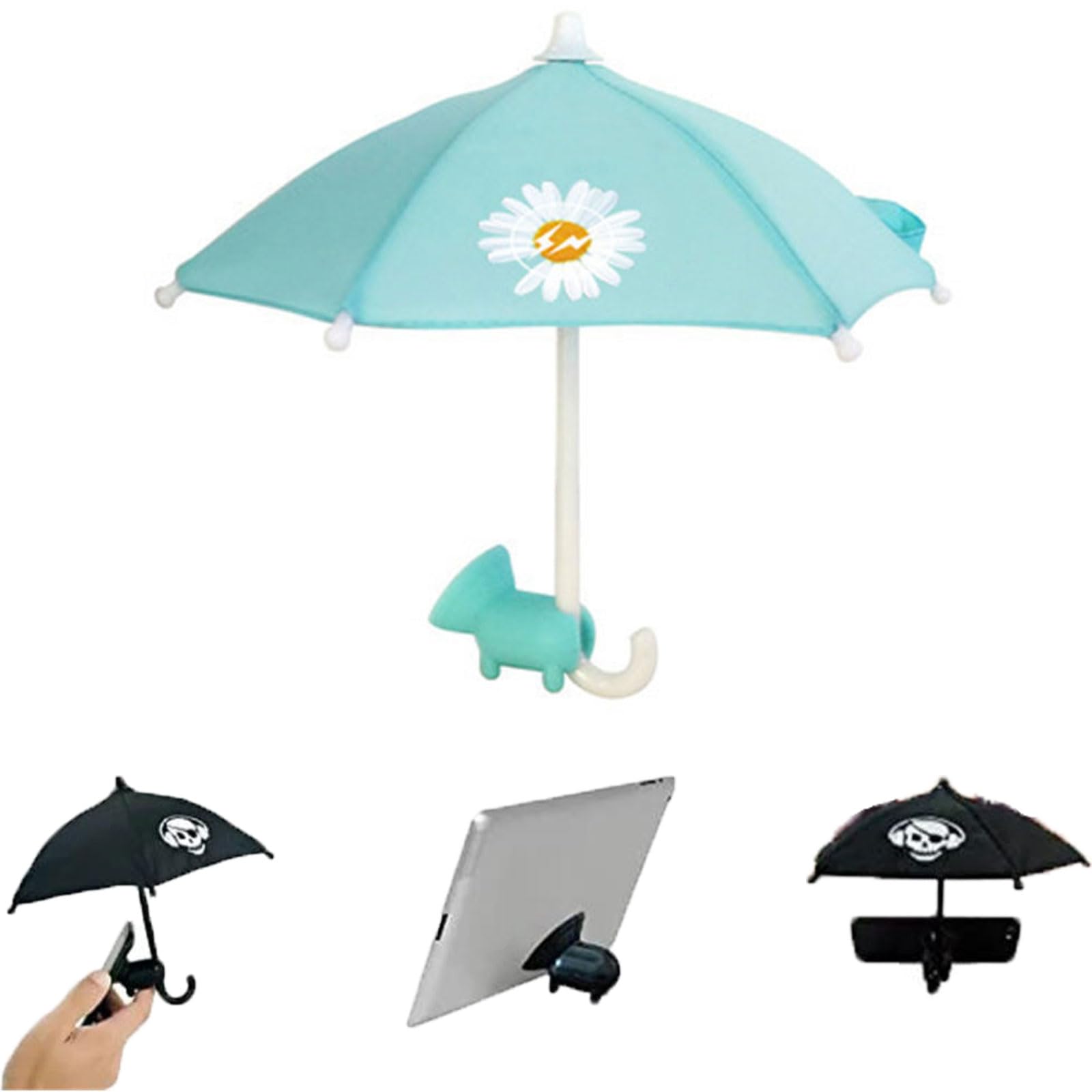 UV Protection Phone Umbrella with Suction Cup - Mini Sun Shade Stand for Cell Phones, Perfect for Outdoor Activities, Beach, and Travel