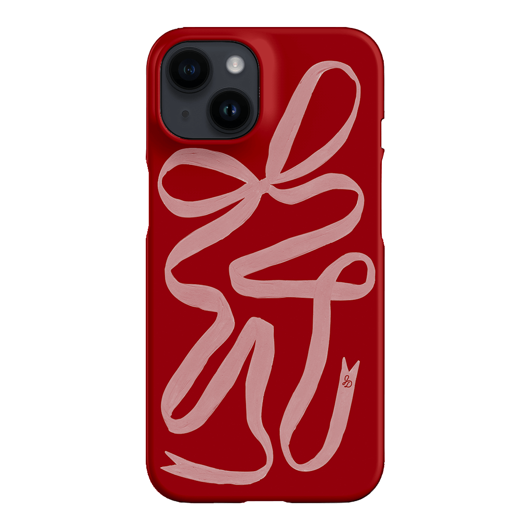 Cupid's Bow Ribbon Phone Case for iPhone & Samsung - Elegant Valentine's Day Gift for Her, Romantic Couple Accessory | Perfect for Dating, Anniversaries & Special Occasions