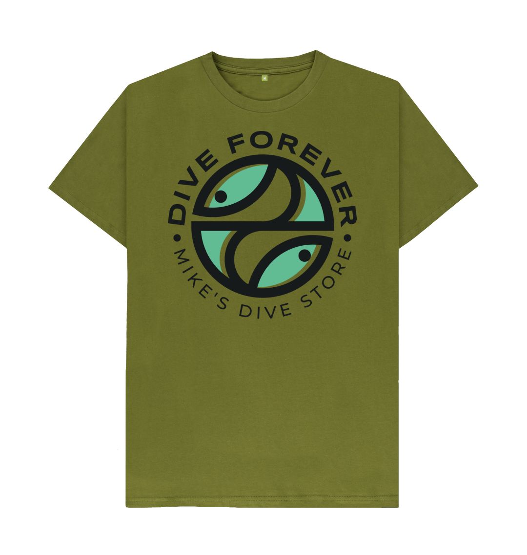 Dive Forever T-Shirt with Green Logo - Stylish Casual Tee for Men & Women - Perfect for Beach, Gym, and Everyday Wear