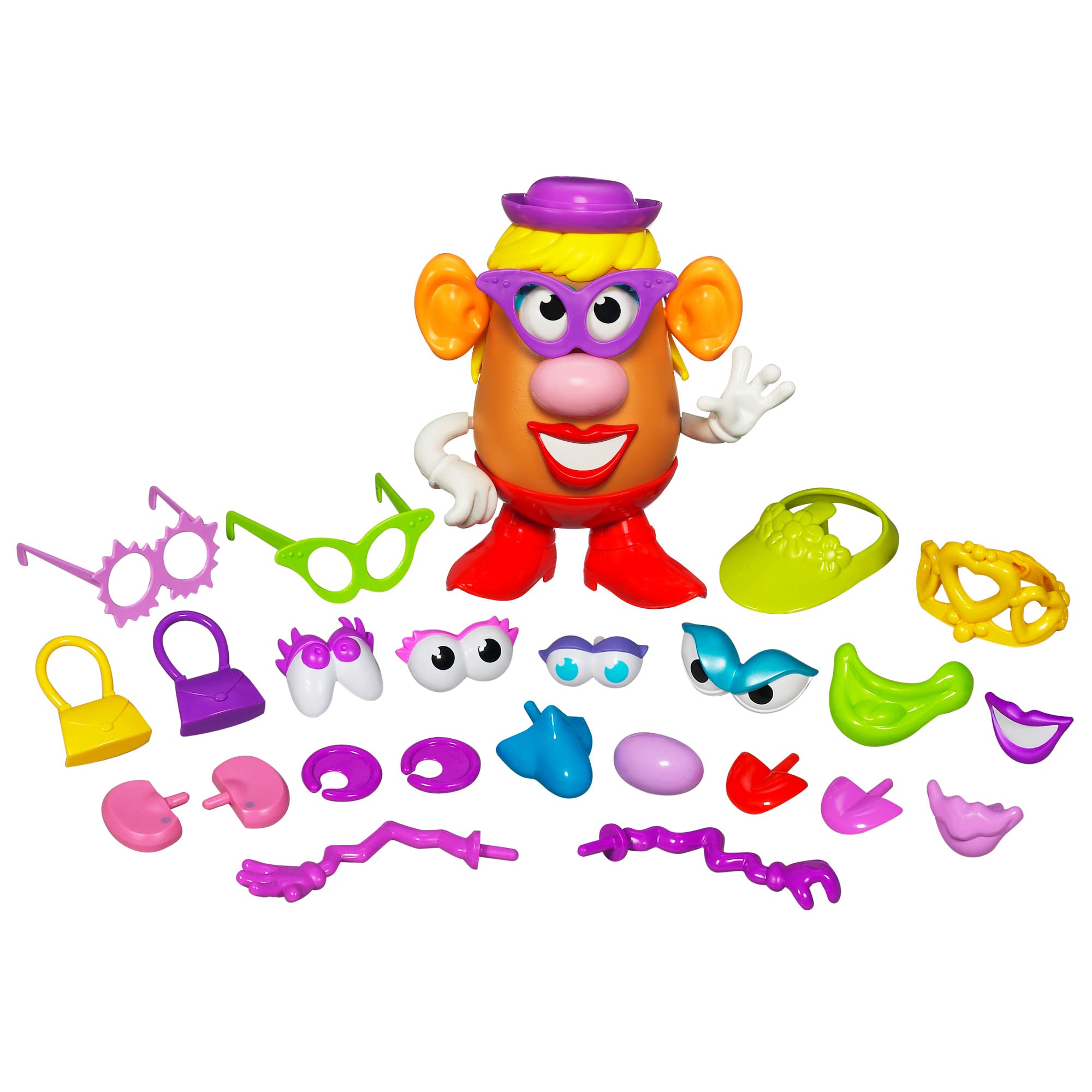 Mrs. Potato Head Silly Suitcase - Fun Toddler Toy with 30+ Parts & Pieces for Creative Play - Amazon Exclusive Kids Pretend Play Toy for Travel & Home Activities