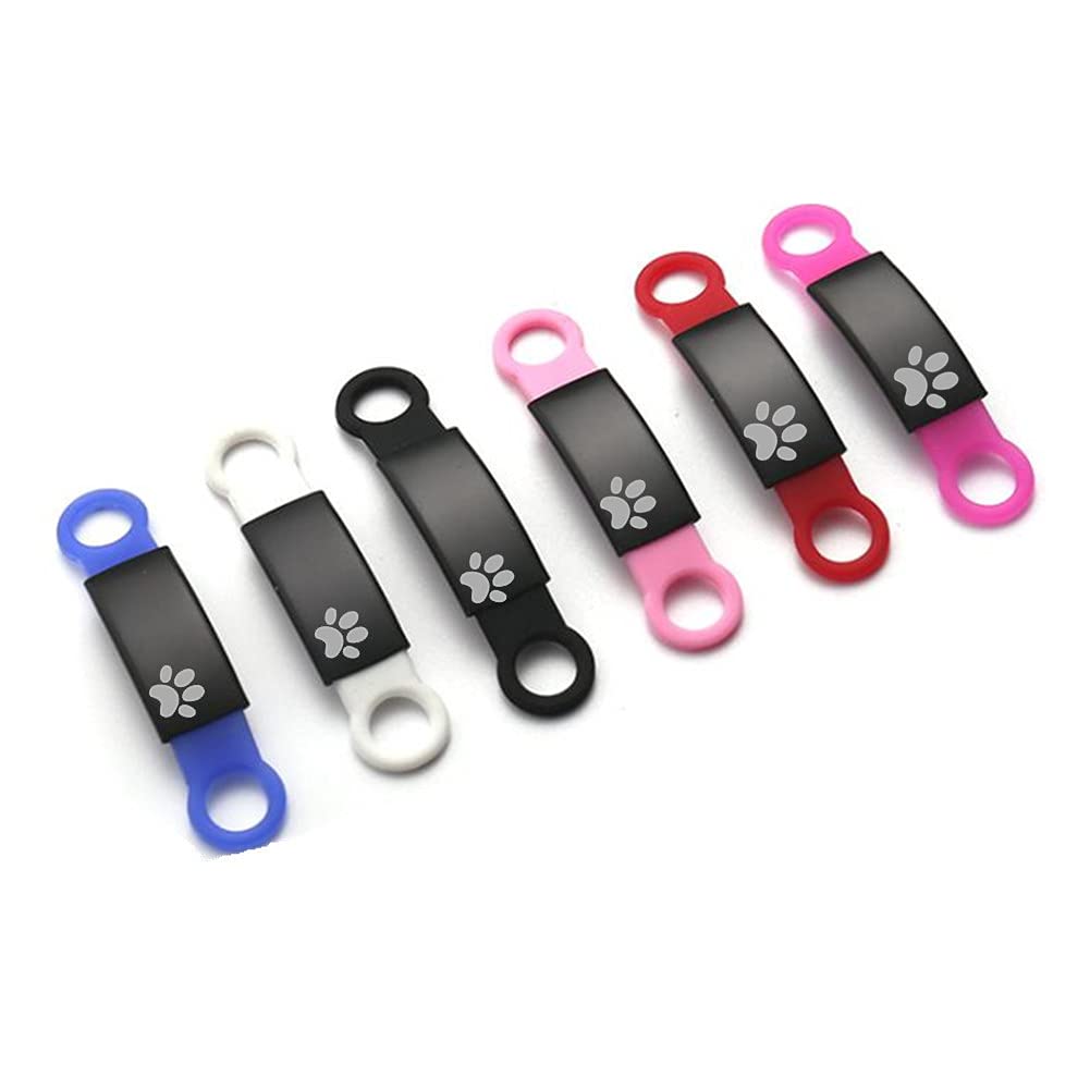 Custom Stainless Steel Personalized Pet ID Tags - Engraved No Noise Slide-On Dog Tags for Collars | Free Engraving, 4 Colors & 2 Sizes | Perfect for Dogs, Cats & Pets Identification & Safety