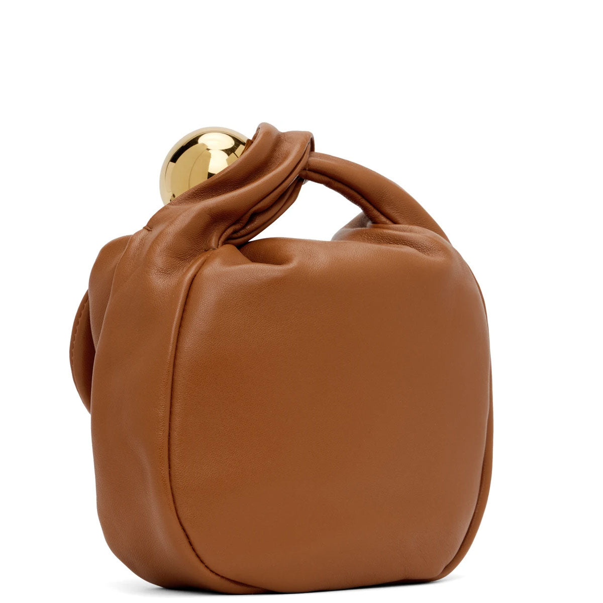 Genuine Tan Leather Sphere Pouch - Premium Handmade Leather Bag for Women & Men - Perfect for Travel, Gym, and Everyday Essentials