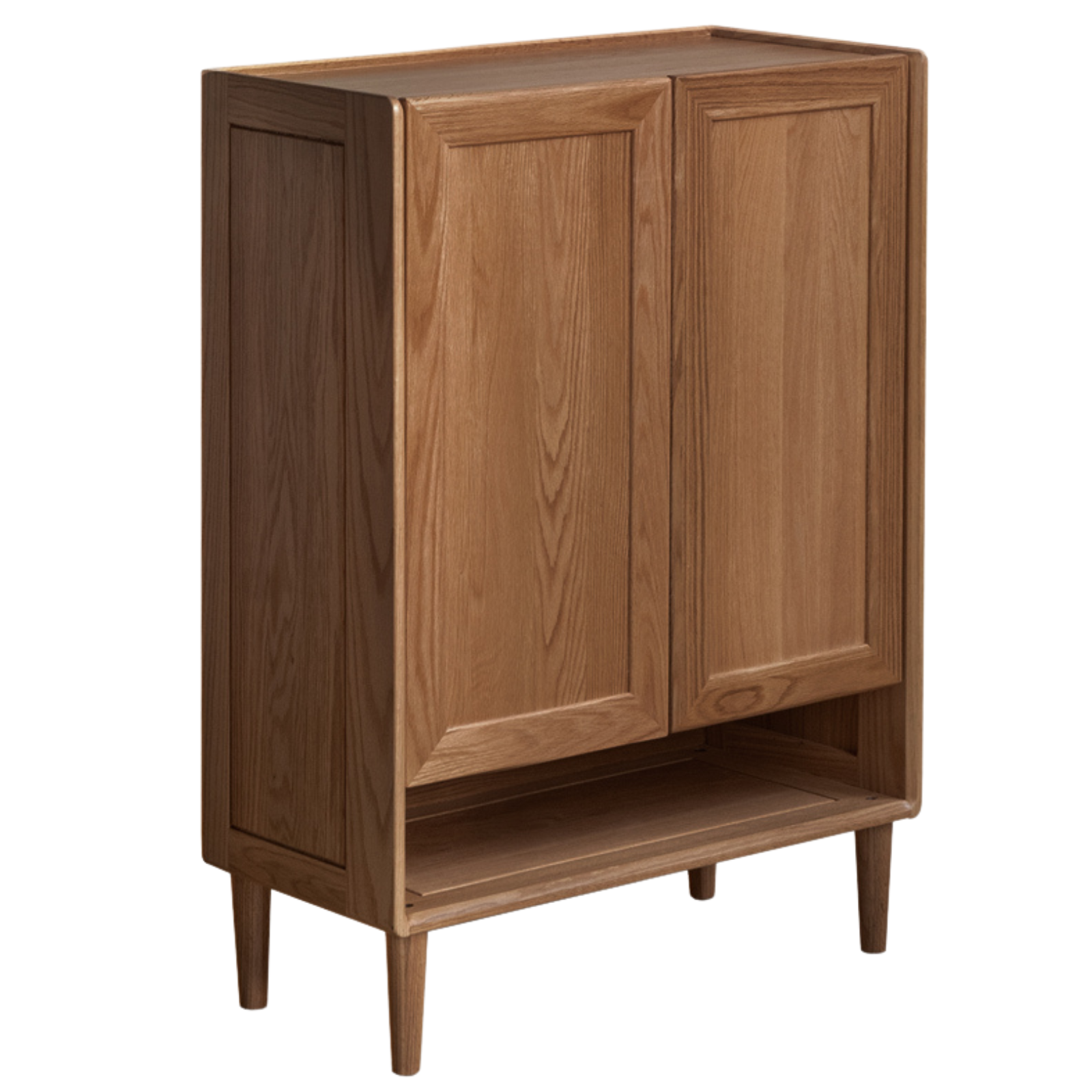 Solid Oak Wood Shoe Storage Cabinet with Bench - Entryway Shoe Organizer for Hallway, Living Room & Bedroom - Perfect for Changing Shoes & Organizing Footwear