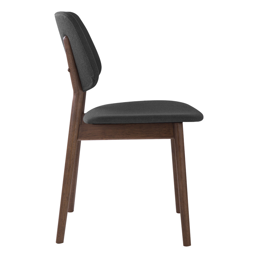 Stylish MERCY Dining Chair in Walnut & Grey - Perfect for Modern Kitchens, Dining Rooms & Home Offices