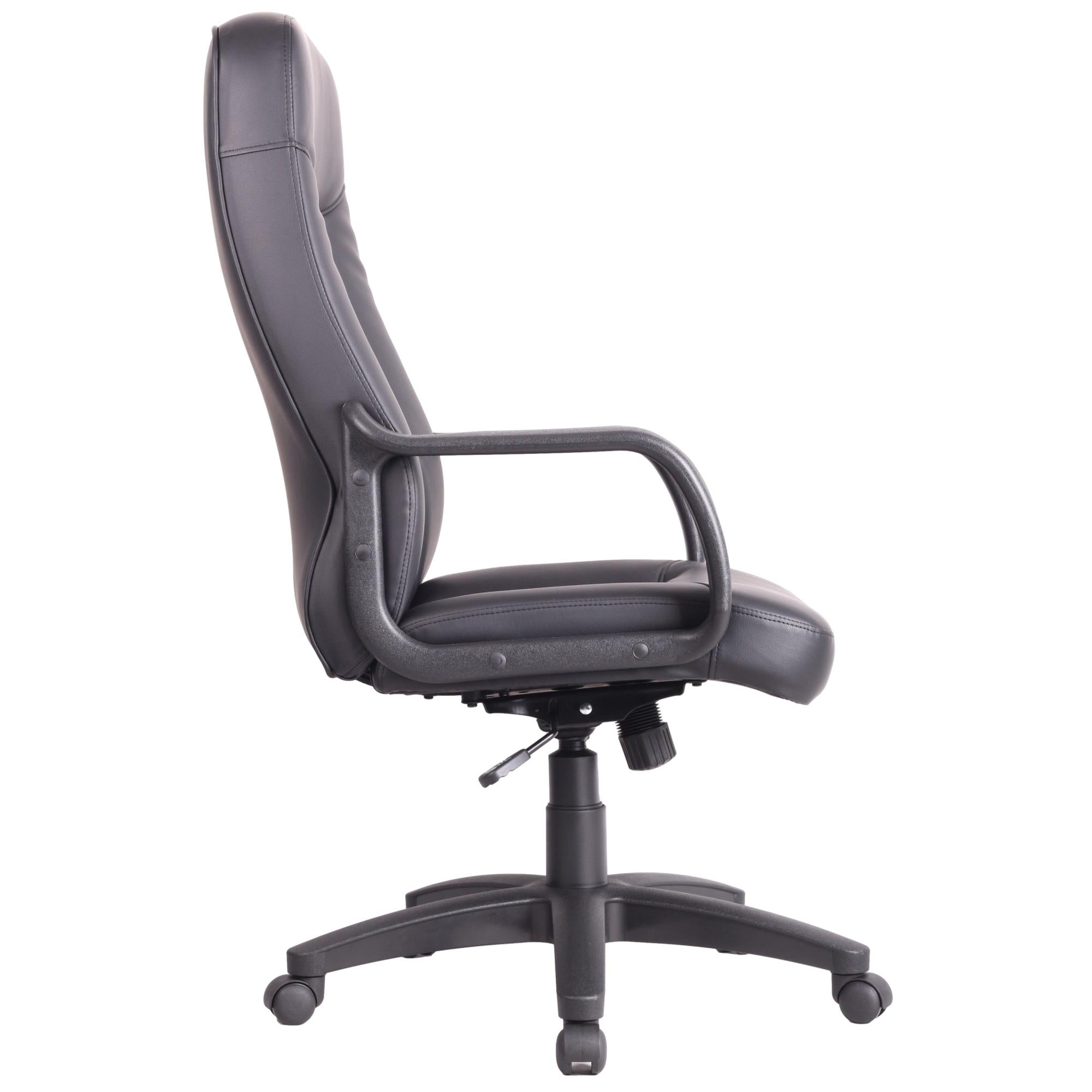DK01 Ergonomic Office Chair - Adjustable Height Computer Desk Chair with Lumbar Support, Swivel & Rolling Wheels - Black - Perfect for Home Office, Gaming, and Workspace Comfort