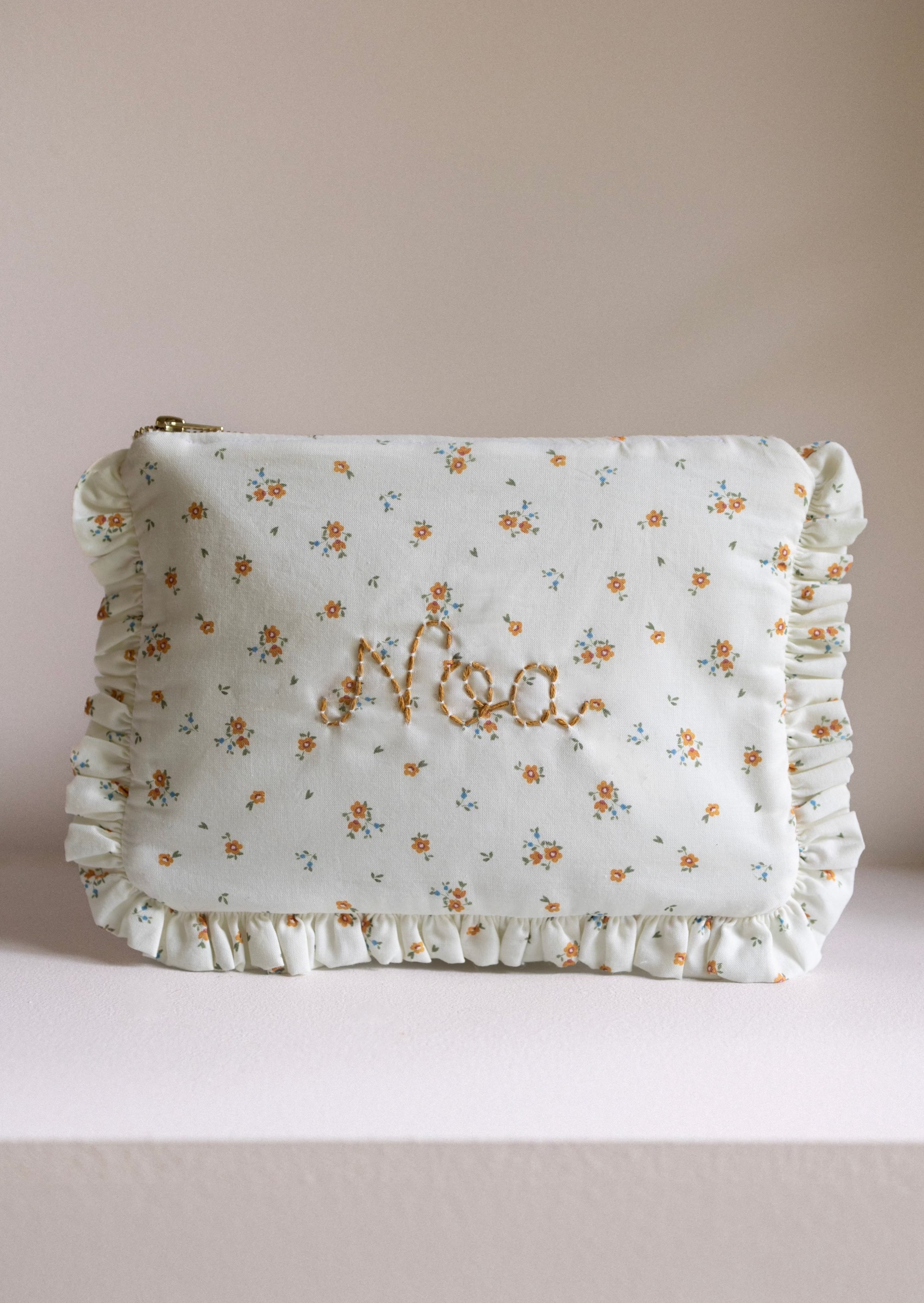 Daria Froufrou Zippered Pouch - Stylish Cosmetic Bag for Makeup, Travel & Daily Essentials | Perfect for Women's Toiletries, Jewelry & Organizing Small Items