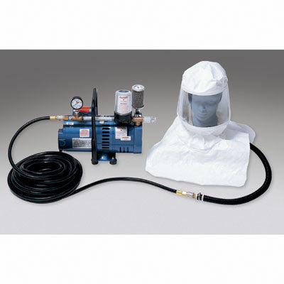 Allegro 9220 & 9230 Tyvek Hood Airline Respirator System - Disposable Protective Coverall for Industrial & Medical Use - Ideal for Painting, Sanding, Chemical Handling & Healthcare Workers
