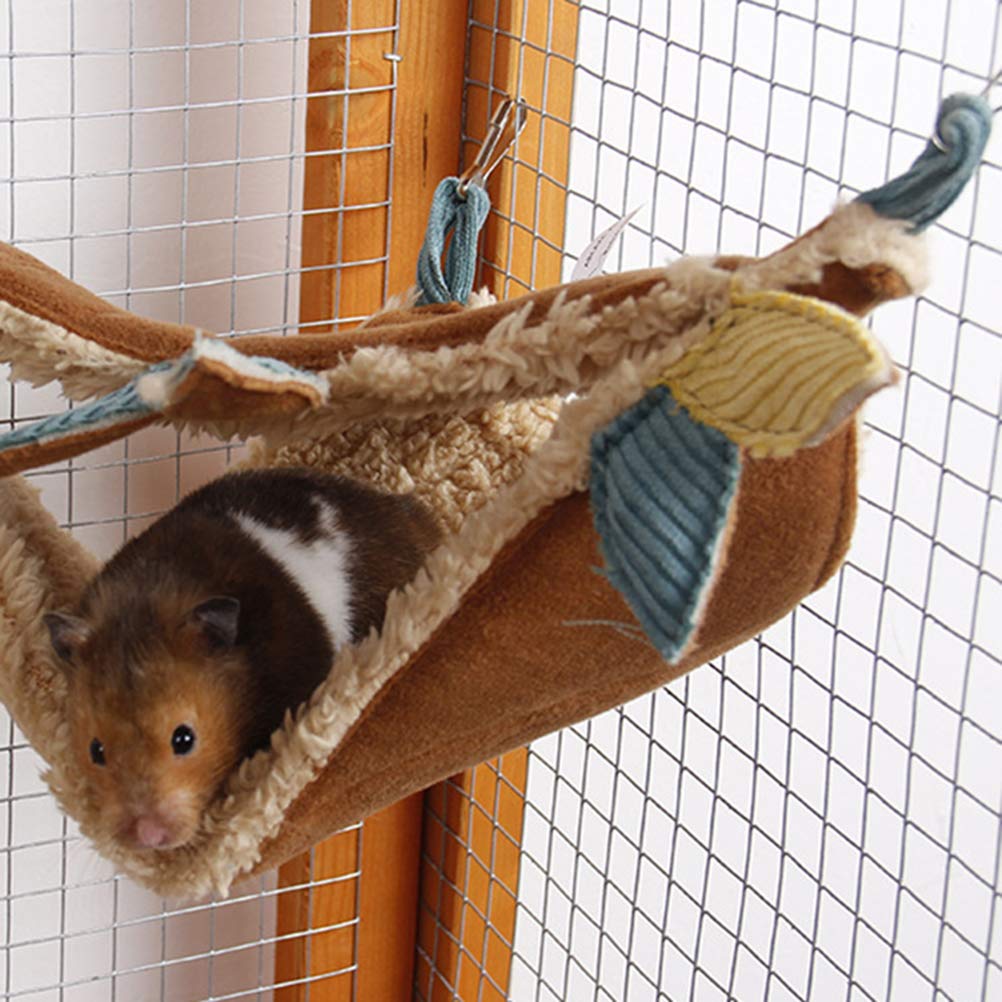 POPETPOP Plush Hanging Hammock Bed for Pets - Cozy Sleeping Cot & Nest for Hamsters, Cats, Dogs - Perfect for Indoor & Outdoor Use