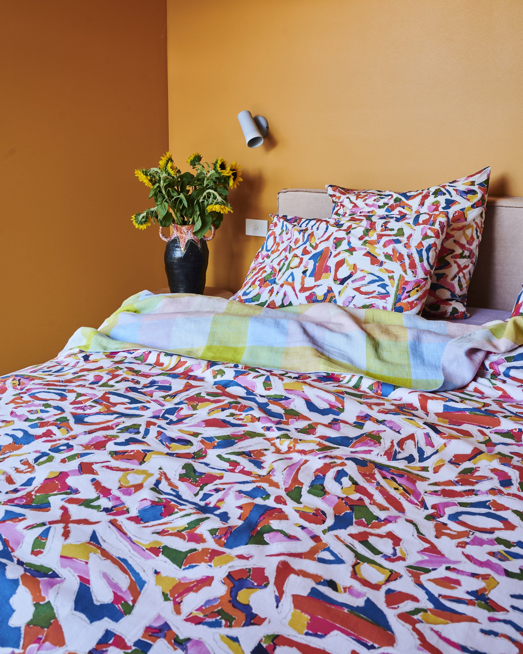Kip&Co x Jenny Kee Opal Oz Pax White Organic Cotton Pillowcases - Soft & Hypoallergenic Bedding for Luxury Home Decor & Comfortable Sleep