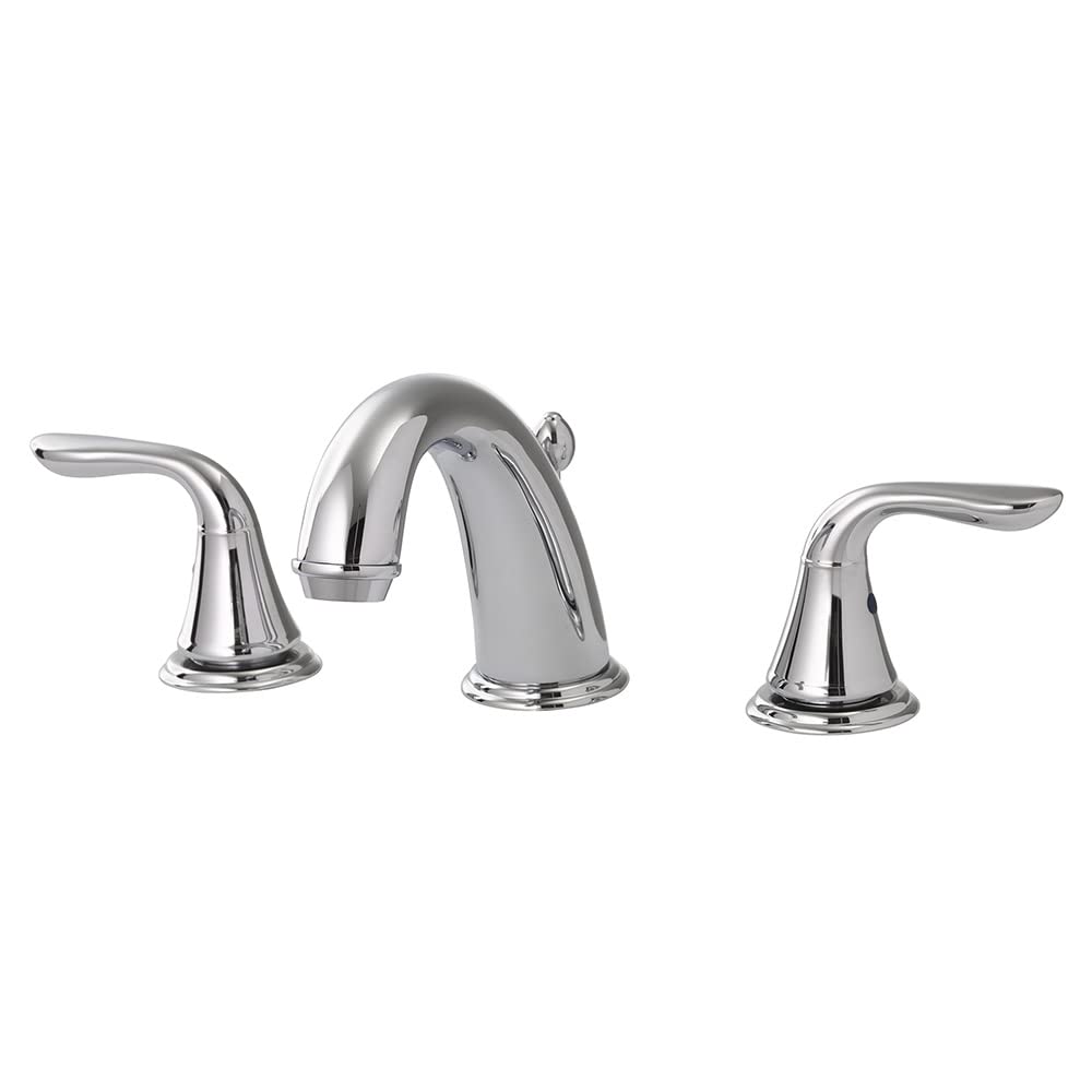 Stainless Steel 2-Handle Widespread Bathroom Sink Faucet with Pop-Up Drain - Modern Chrome Finish for Vanity & Powder Room Installation