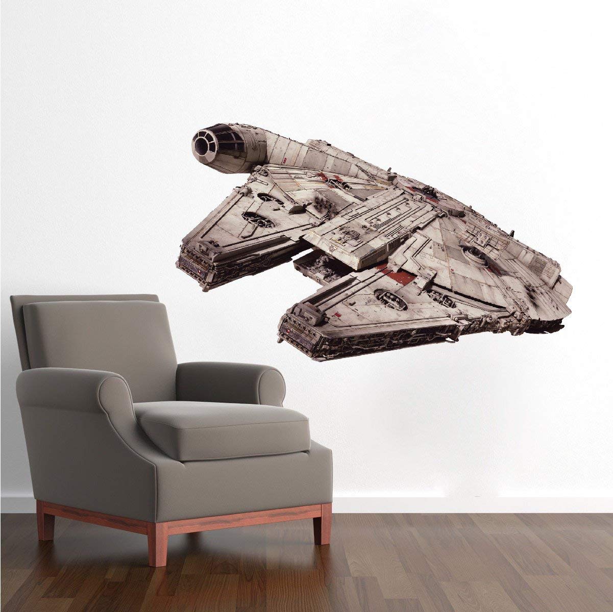 Star Wars Millennium Falcon Wall Decal - Removable Vinyl Sticker for Home Decor, Dorm Room, Living Room & Bedroom | Perfect for Fans, Movie Themed Rooms & Gift Ideas