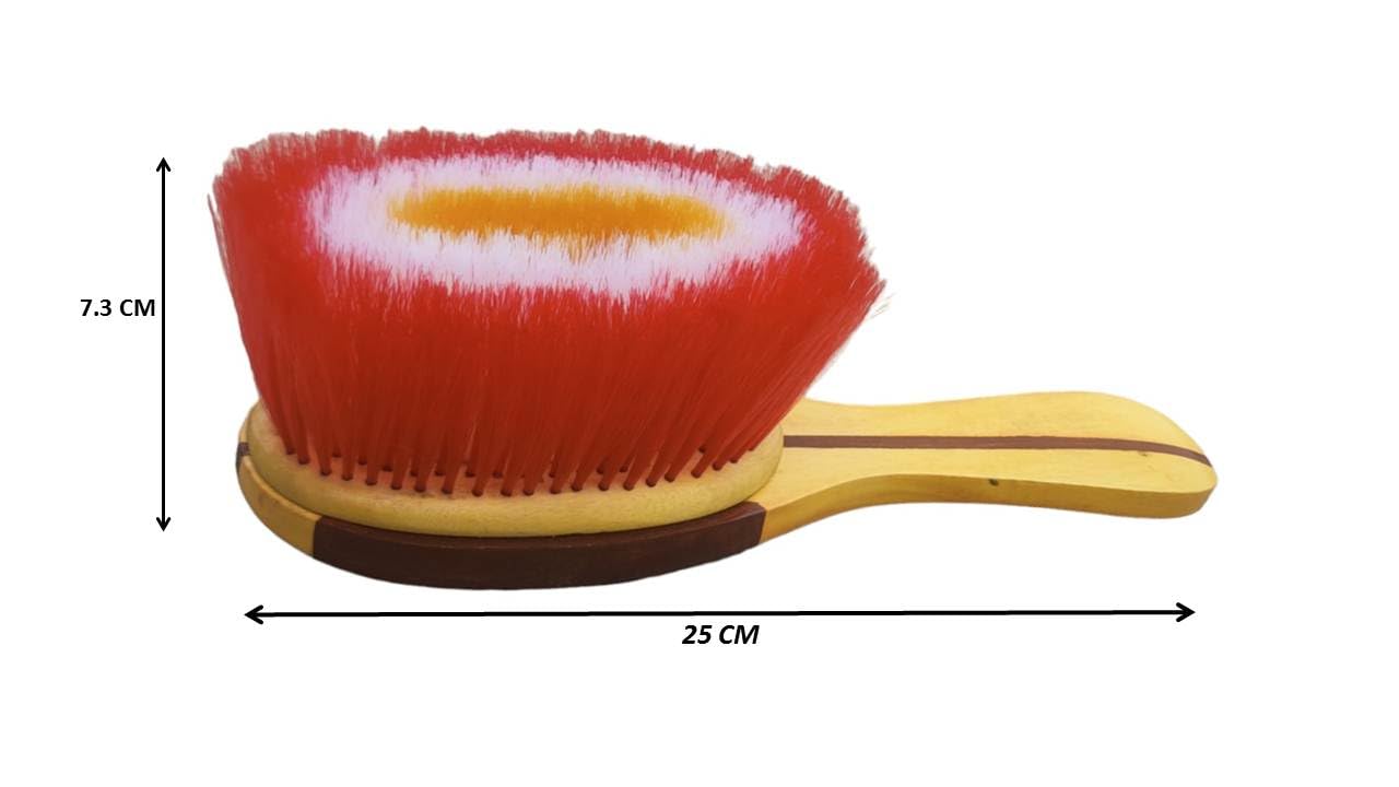 Anti-Tangle Long Hair Wooden Handle Nylon Bristle Brush - Gentle Detangling & Cleaning Tool for Hair, Bedsheets, Clothes & More | Perfect for Home, Salon & Pet Grooming