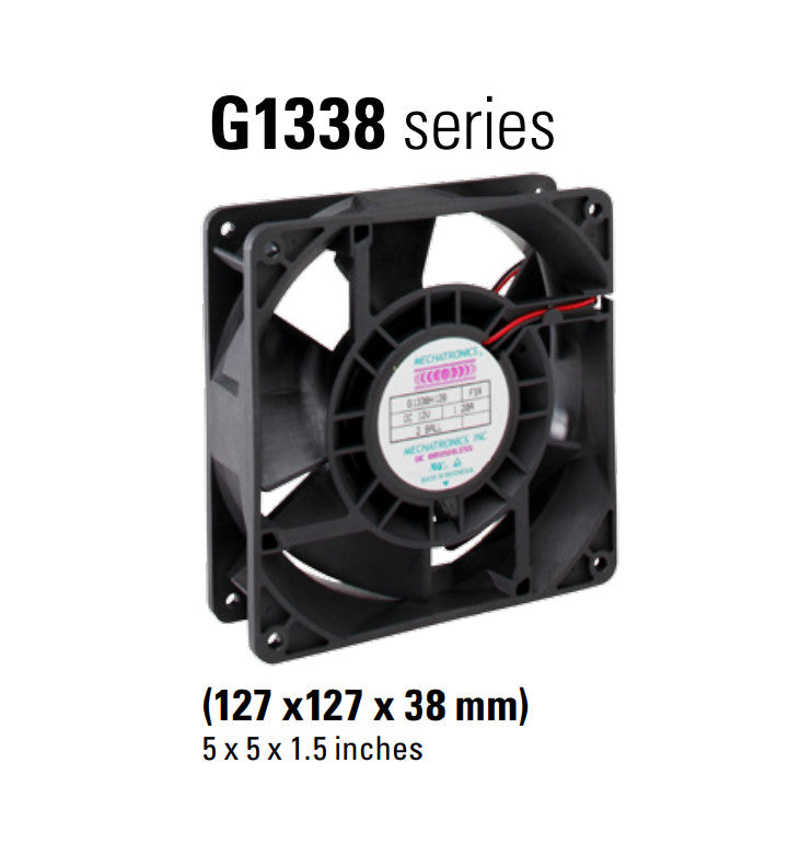 High Speed 127x127x38mm Mechatronics Cooling Fan G1338H12B1 FSR - Perfect for PC Cooling, Server Racks & Electronics Ventilation