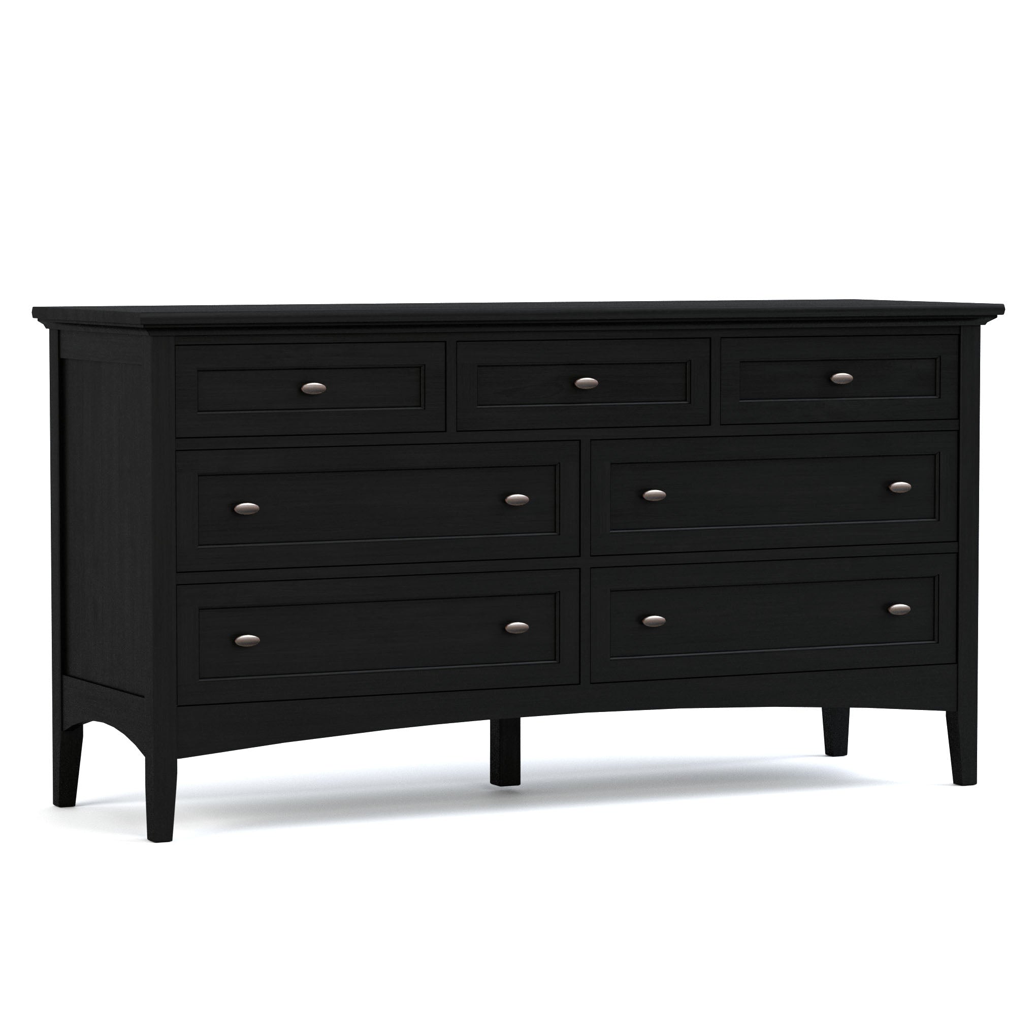 Revere Seven Drawer Dresser - Solid Wood Bedroom Chest of Drawers for Storage & Organization | Perfect for Master Bedroom, Guest Room & Dorm Decor