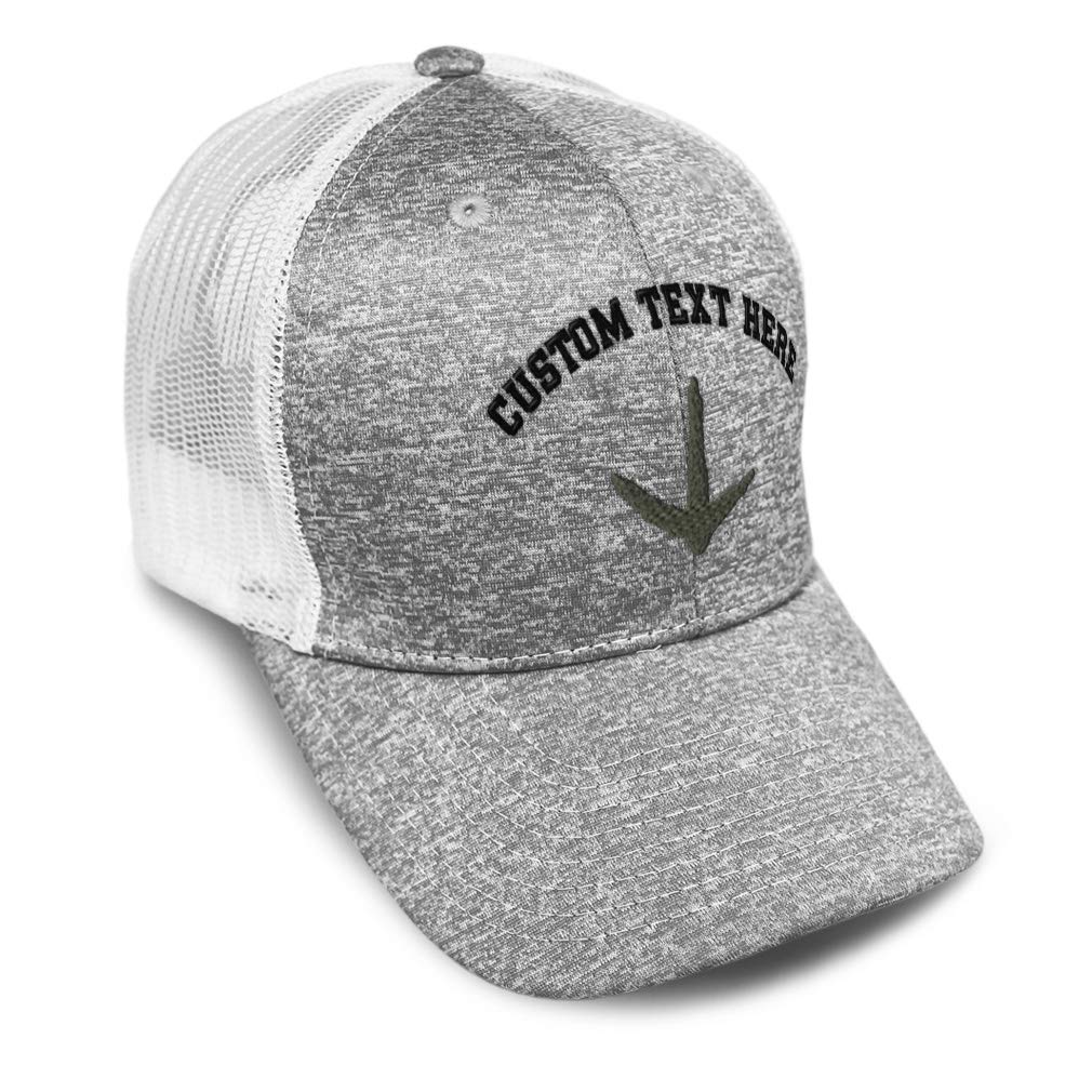 Custom Embroidered Trucker Hat - Adjustable Baseball Cap for Men & Women - Turkey Track Design - Perfect for Outdoor Sports, Hiking & Casual Wear