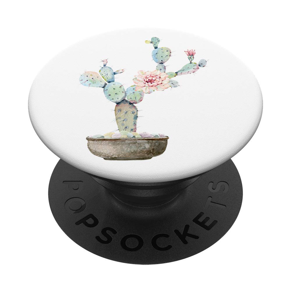 Cactus Green Pot PopSockets PopGrip - Swappable Phone & Tablet Grip for Secure Holding - Perfect for Home, Office, and Outdoor Use