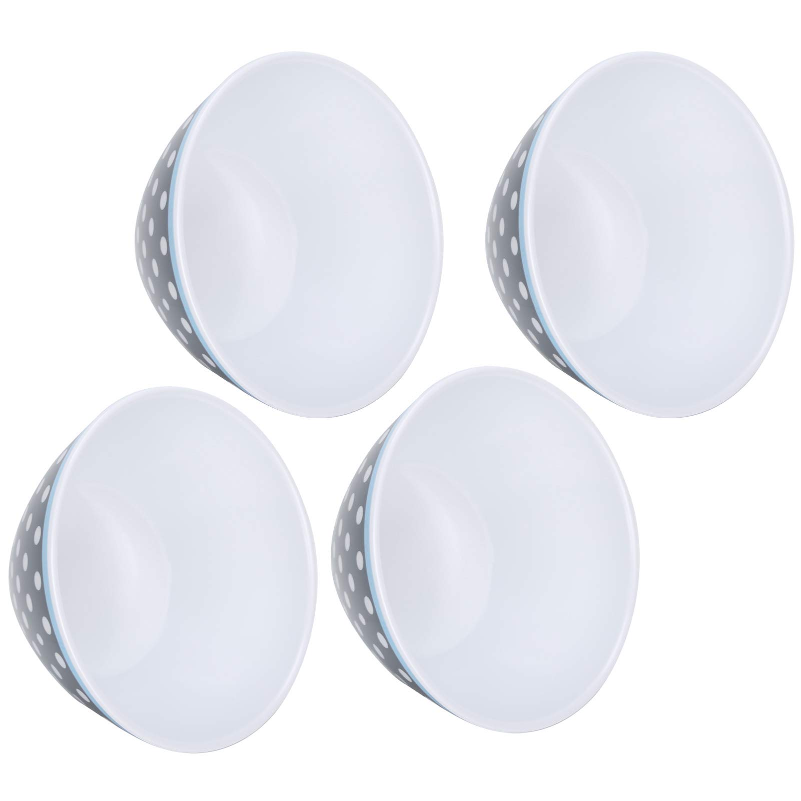 12-Piece Durable Salad Bowls Set - Perfect for Fruits, Rice, Soup, Snacks, Salads & Desserts | Microwave & Dishwasher Safe Dark Blue Dot Design | Ideal for Family Dinners, Picnics & Party Serving