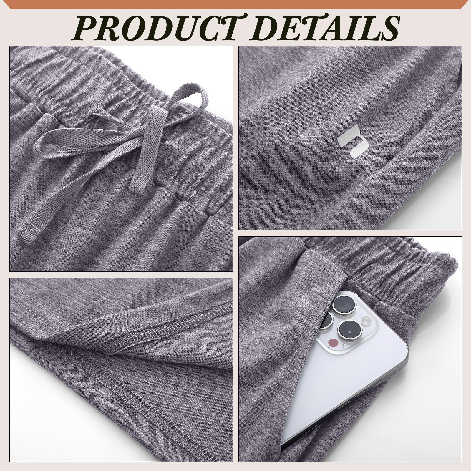 4 Pack Women's High Waisted Sweat Shorts - Comfy Lounge Bermuda Shorts with Drawstring & Pockets for Summer, Yoga, Running, and Casual Wear