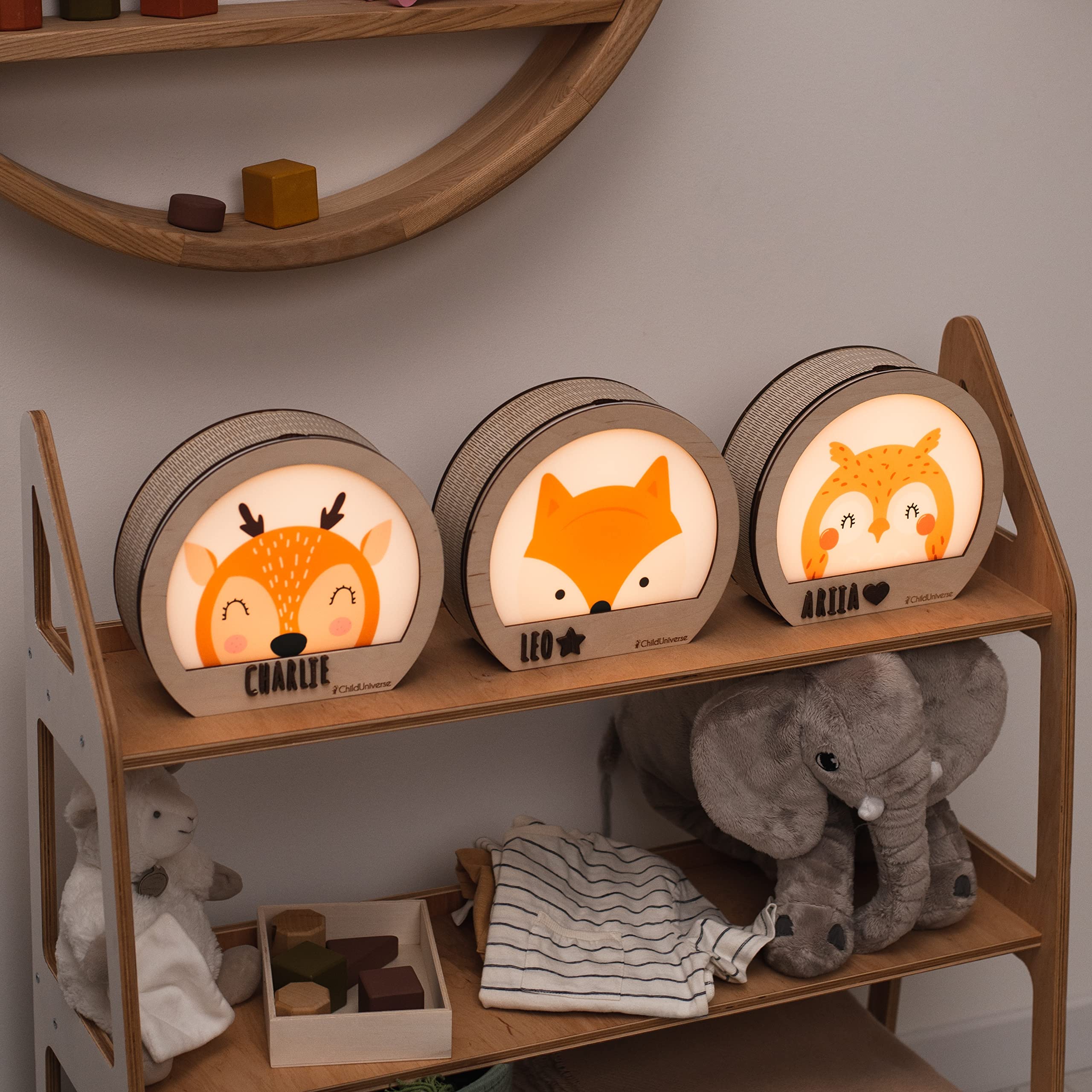 Personalized Fox Night Light for Kids - Nursery Lamp, Baby Boy Room Decor, Unique Birthday Gift for Nephew - Perfect for Bedtime, Nursery Lighting & Children's Room Decoration