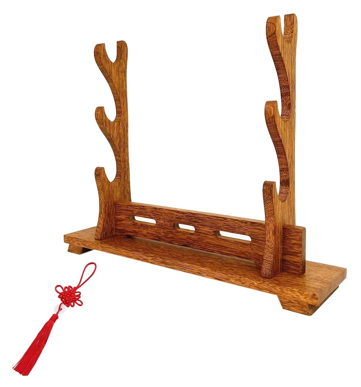 Premium Solid Wood Katana Stand - Samurai Sword Holder & Display Rack for Katana, Katana Sword, and Weapons (Size C) - Perfect for Home Decor, Martial Arts Studios, and Collector Displays