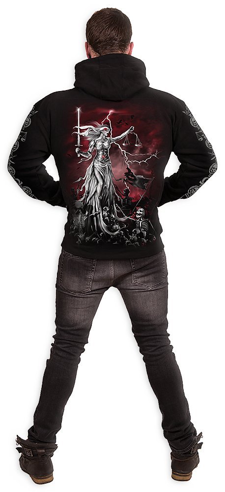 Spiral Men's BLIND JUSTICE Black Hoody - Stylish Streetwear for Casual Outings and Urban Fashion