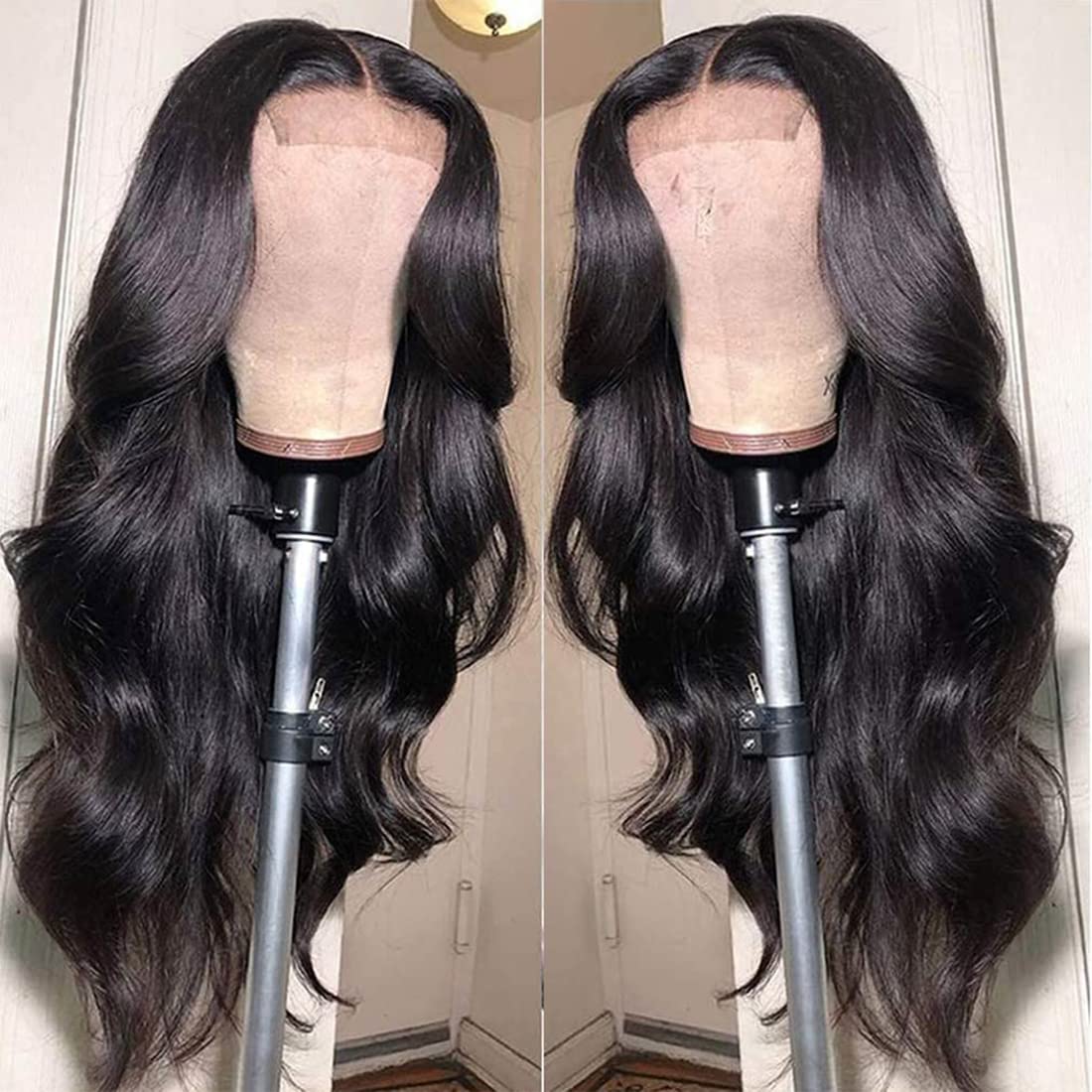 4x4 Lace Front Human Hair Wig | 100% Unprocessed Brazilian Virgin Remy Hair | 30 Inch Body Wave Lace Closure Wig with Baby Hair | 150% Density | Natural Color for Black Women | Perfect for Daily Wear, Special Occasions & Protective Styling