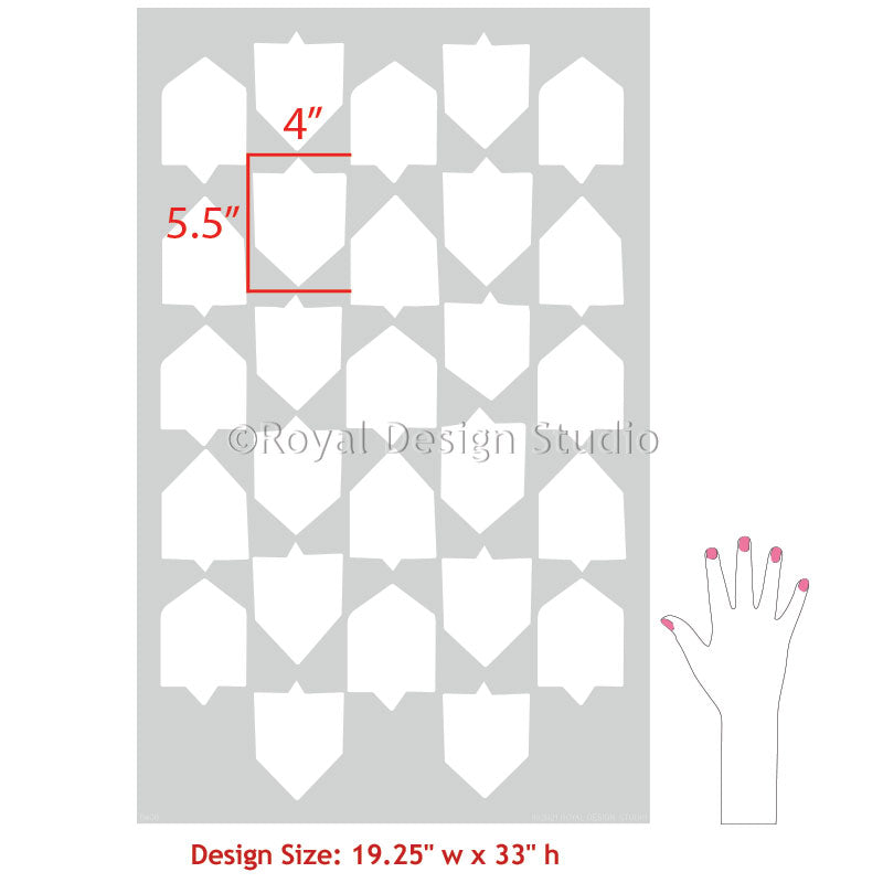 Decorative Wall Stencil Kit - DIY Home Decor for Painting Patterns & Designs | Perfect for Bedroom, Nursery, and Living Room Accent Walls