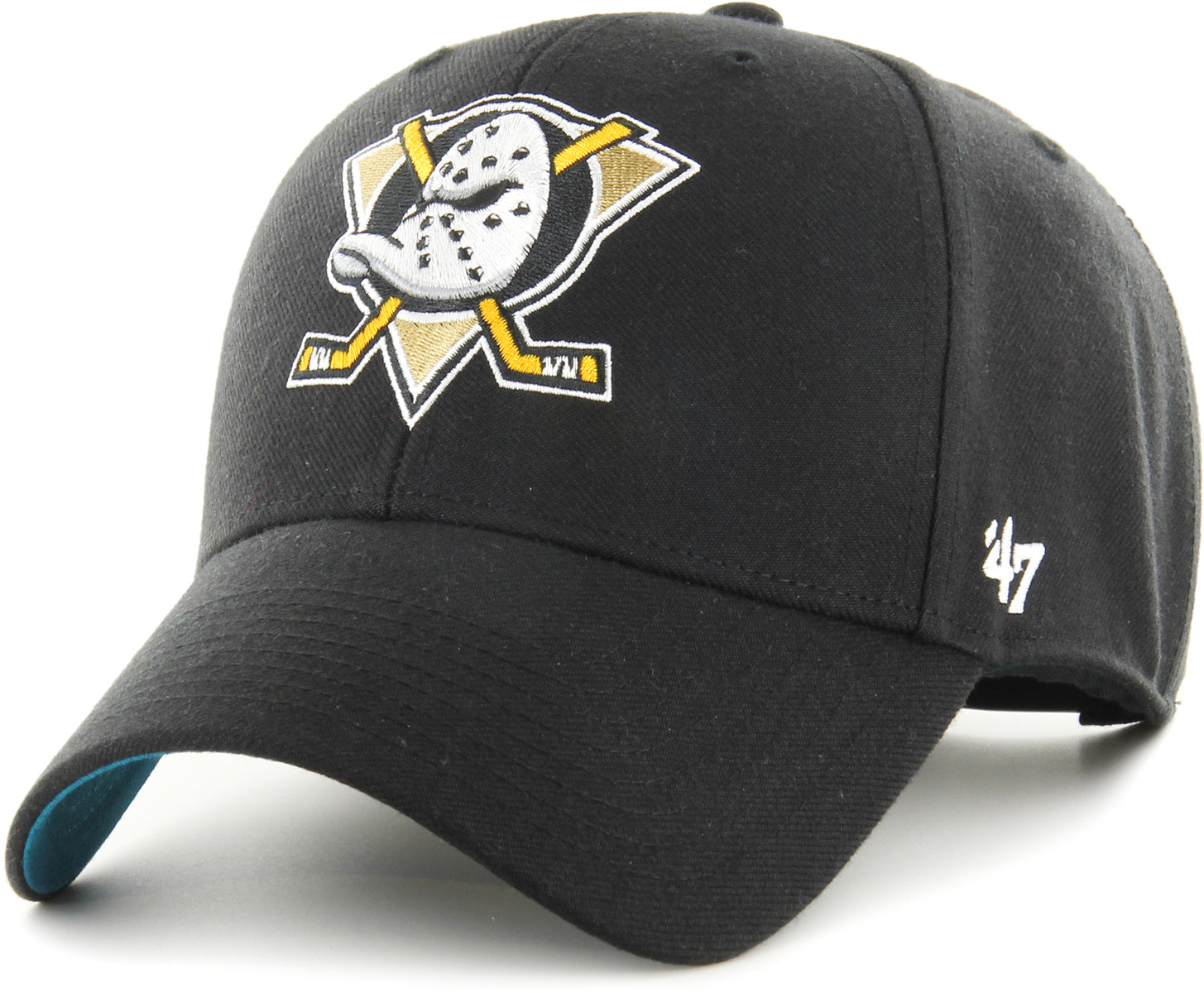 Anaheim Ducks 47 Brand MVP Black Snapback Hat - Official NHL Team Logo Baseball Cap for Men & Women - Perfect for Games, Tailgating & Streetwear Fashion